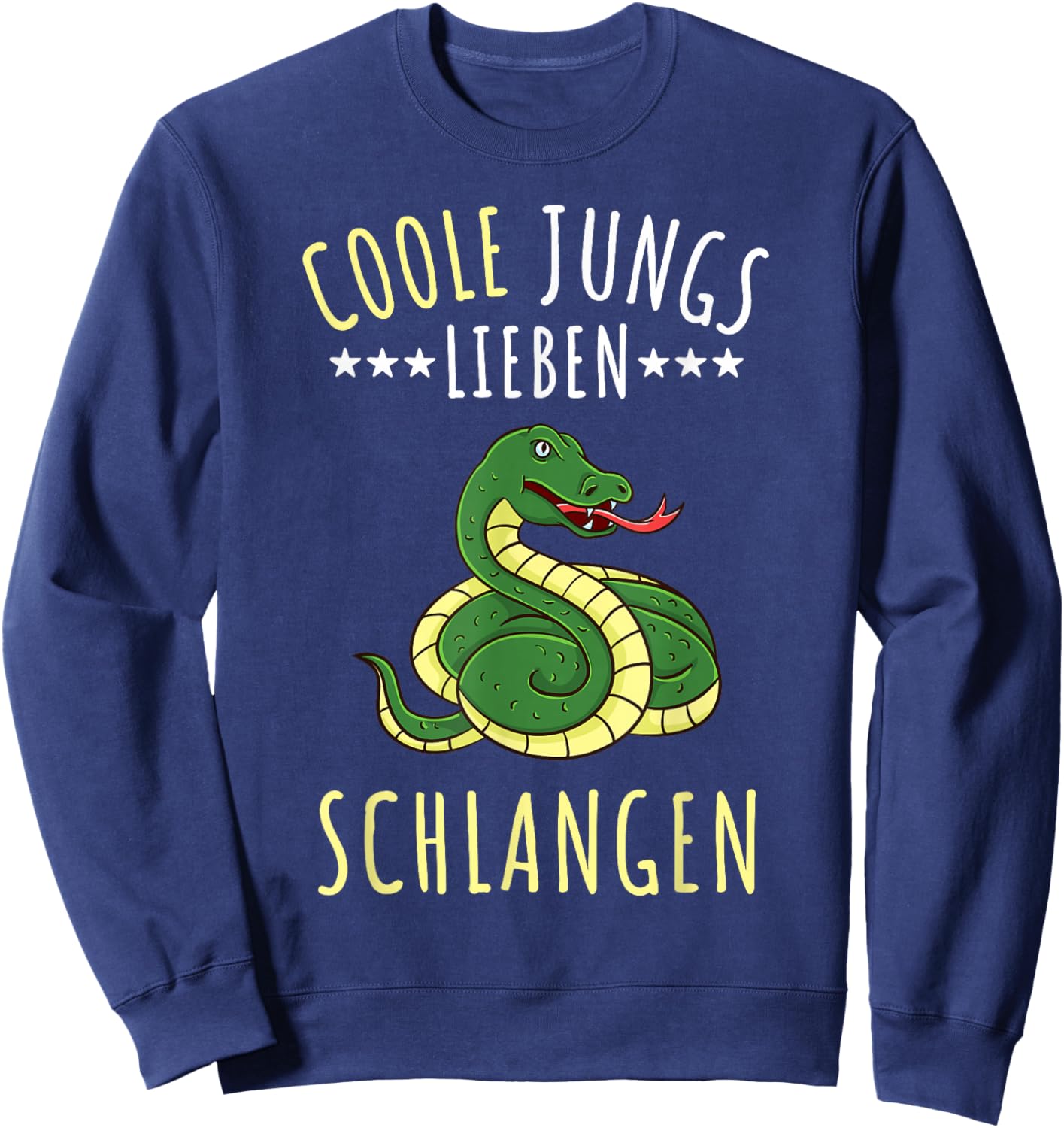 Coole Jungs lieben Schlangen Geschenk Sweatshirt - Sweatshirt | Navy