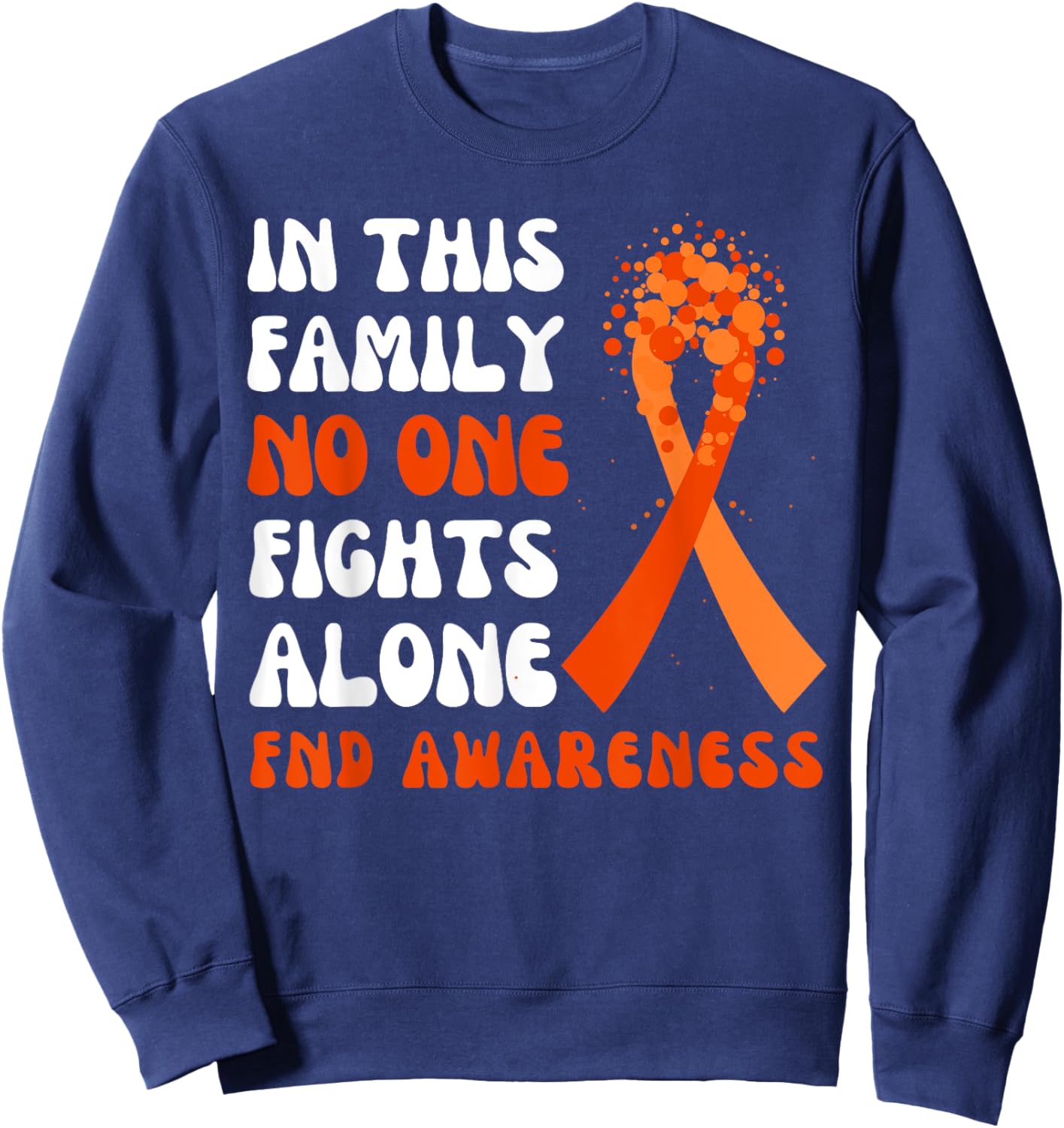 Functional Neurological Disorder Awareness FND Ribbon Family Sweatshirt - Sweatshirt | Navy