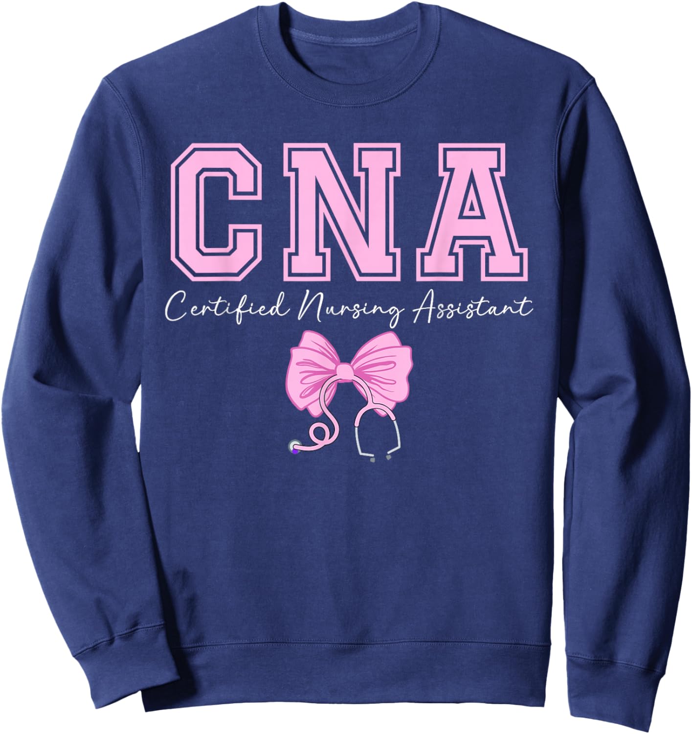 CNA Certified Nursing Assistant CNA Nurse Coquette Sweatshirt - Sweatshirt | Navy