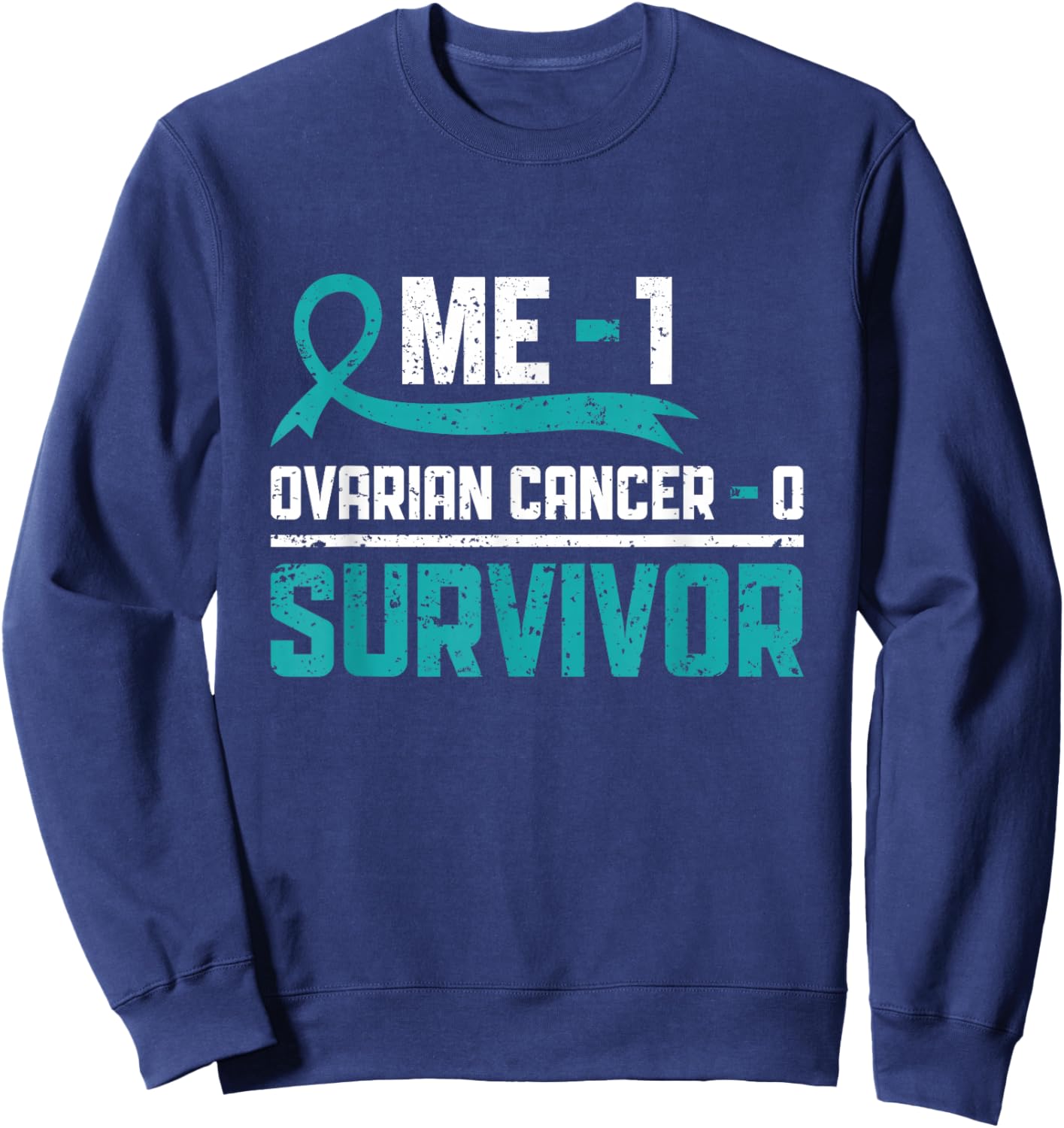 Ovarian Cancer Survivor Ovarian Cancer Warrior Sweatshirt - Sweatshirt | Navy