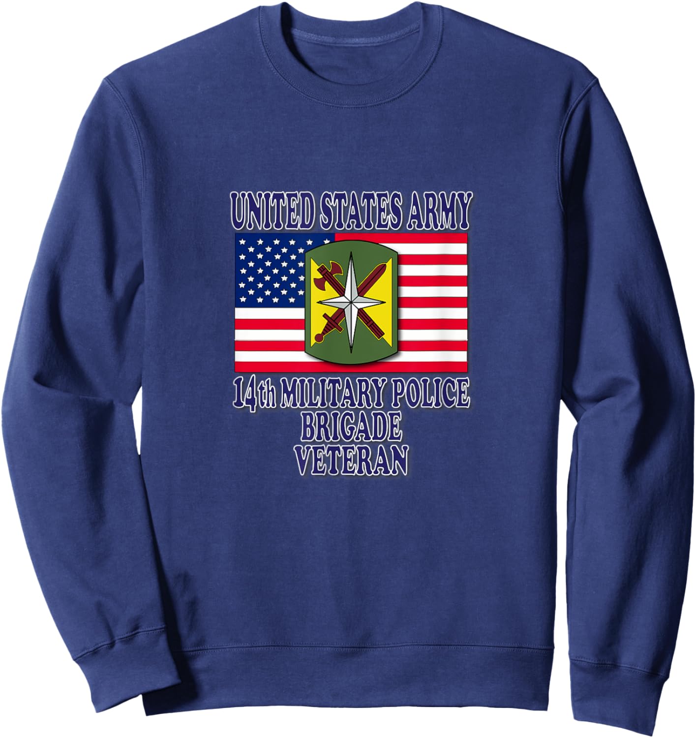 14th Military Police Brigade- Veteran Sweatshirt - Sweatshirt | Navy
