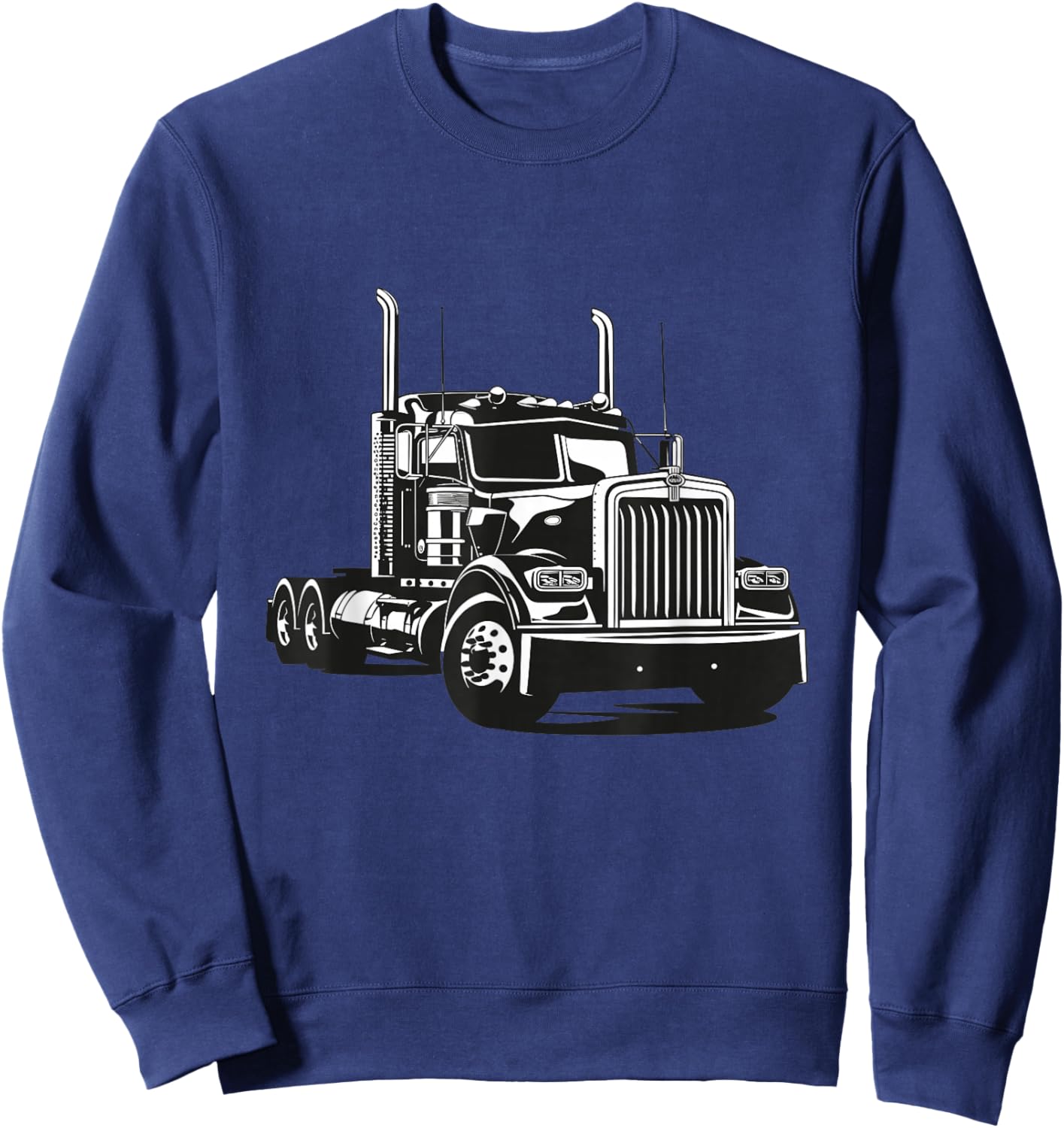 Semi Truck Driver Sweatshirt - Sweatshirt | Navy