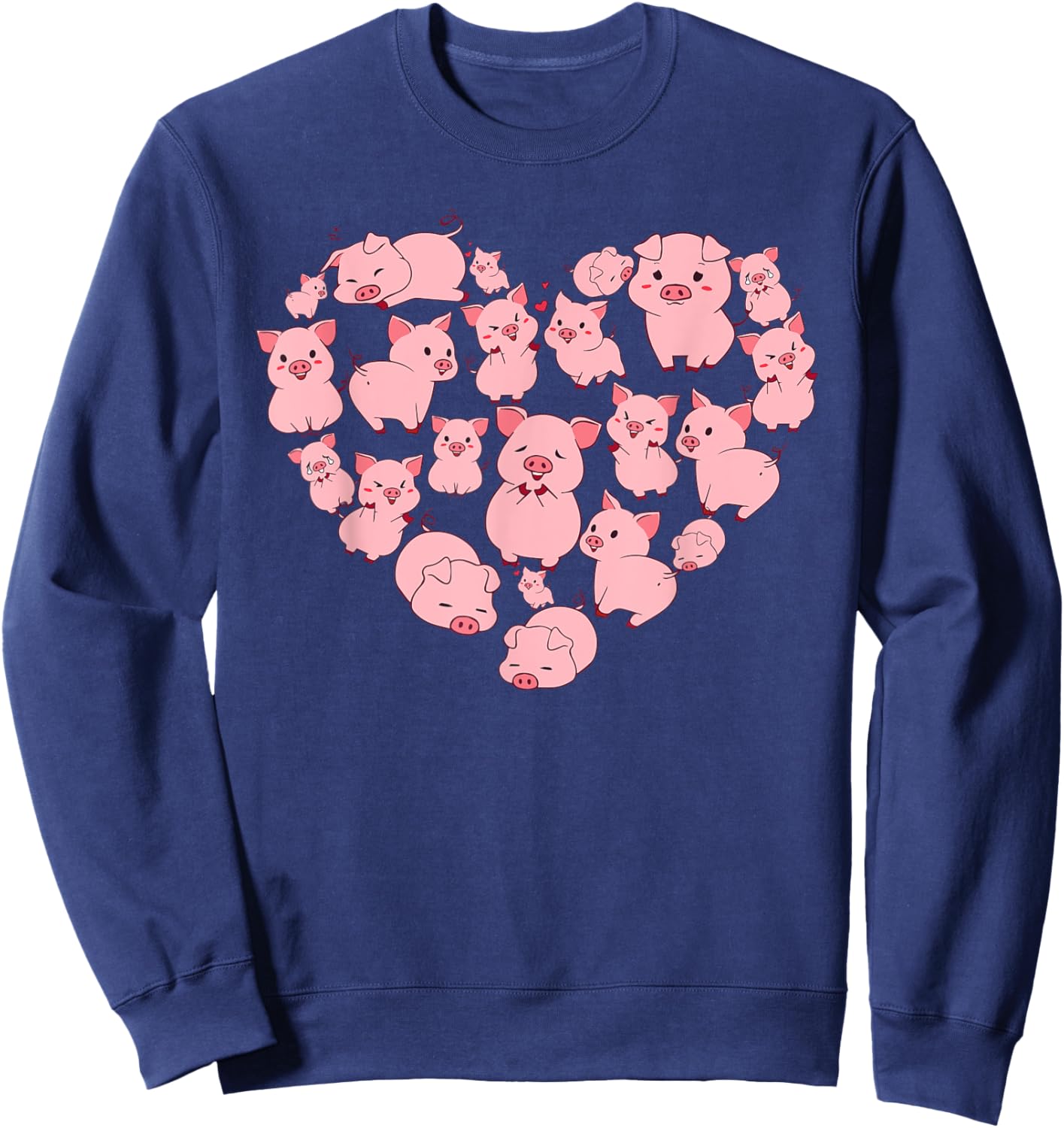 Cool Pig Art Girls Unique Pig Animal Pig Lover Sweatshirt - Sweatshirt | Navy