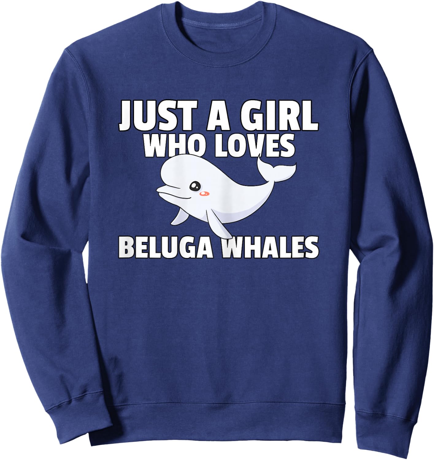 Beluga Whale Baby Beluga Costume Sweatshirt - Sweatshirt | Navy
