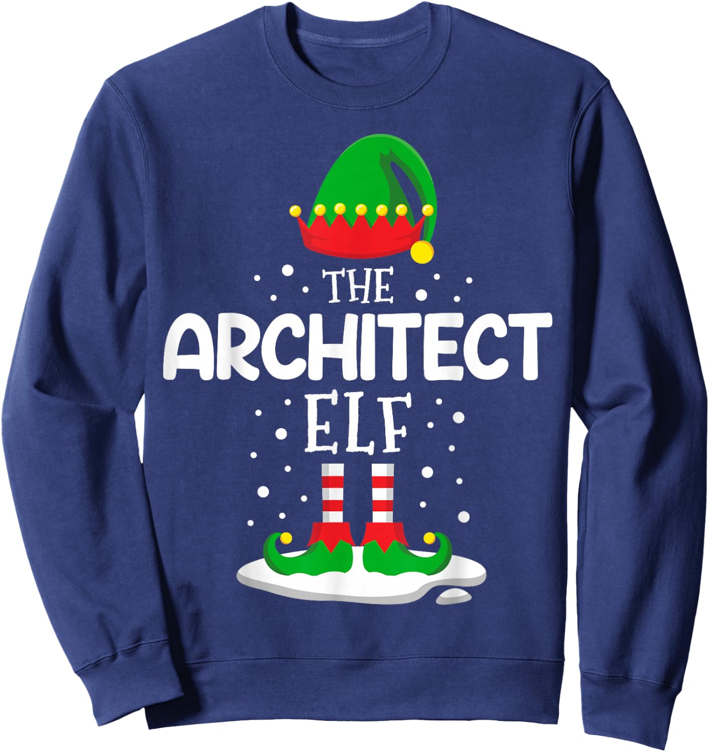 The Architect Elf Christmas Family Matching Outfit Xmas Sweatshirt - Sweatshirt | Navy