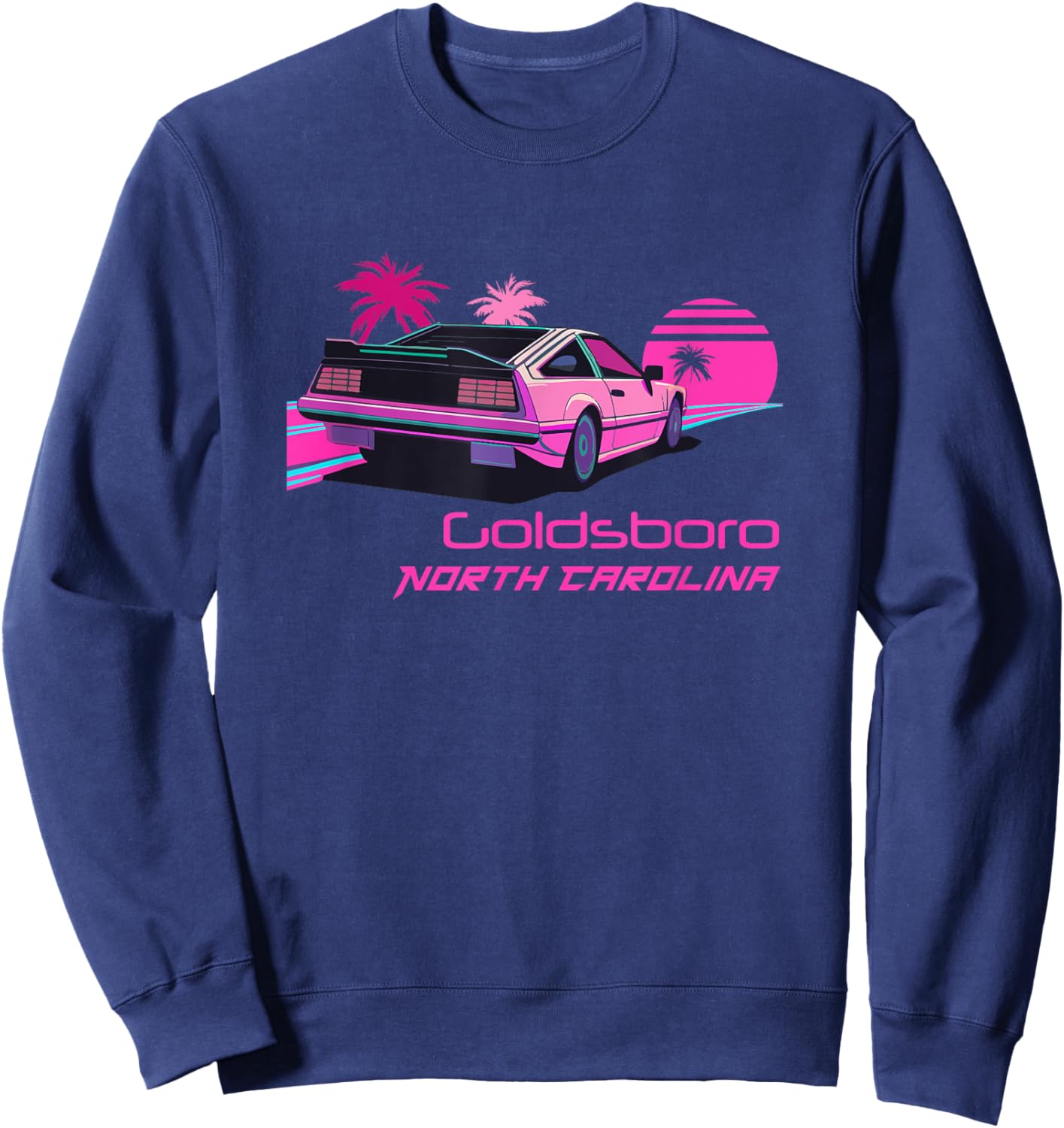 Vintage Goldsboro North Carolina Sweatshirt - Sweatshirt | Navy