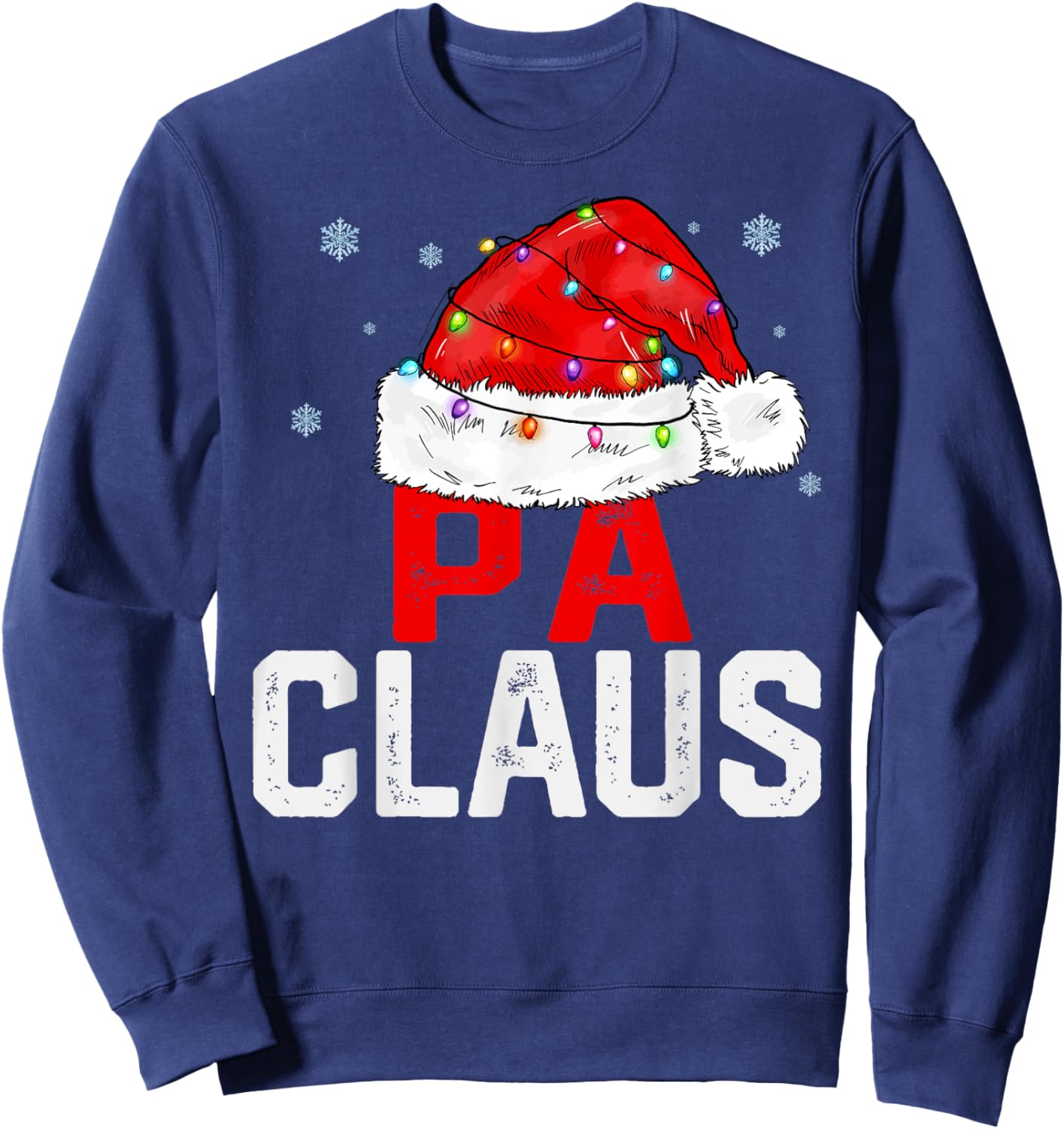 PA Claus Funny Xmas Family Matching Grandpa Christmas Sweatshirt - Sweatshirt | Navy