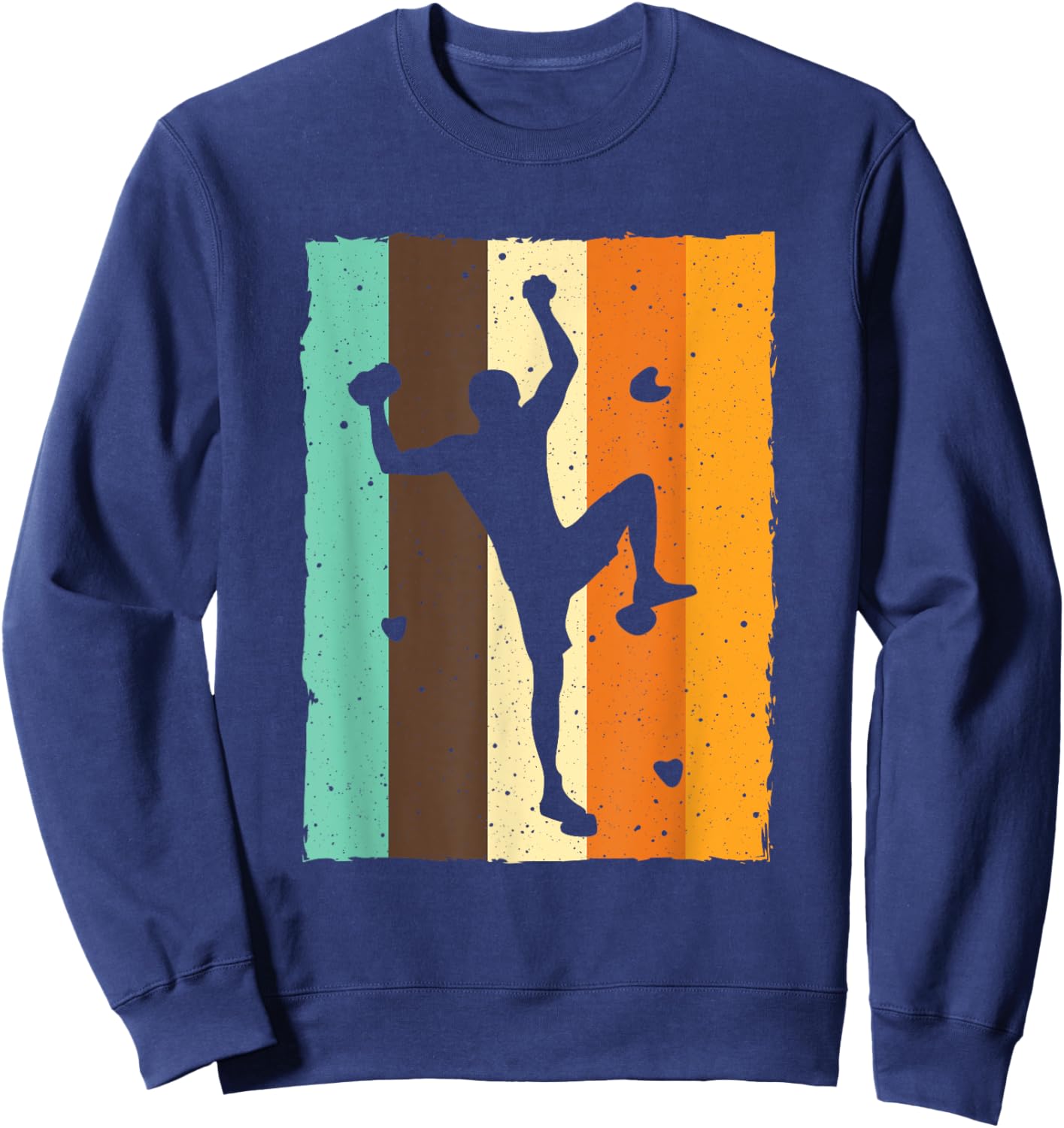 Vintage Bouldering Design Women Kids Rock Climbing Sweatshirt - Sweatshirt | Navy