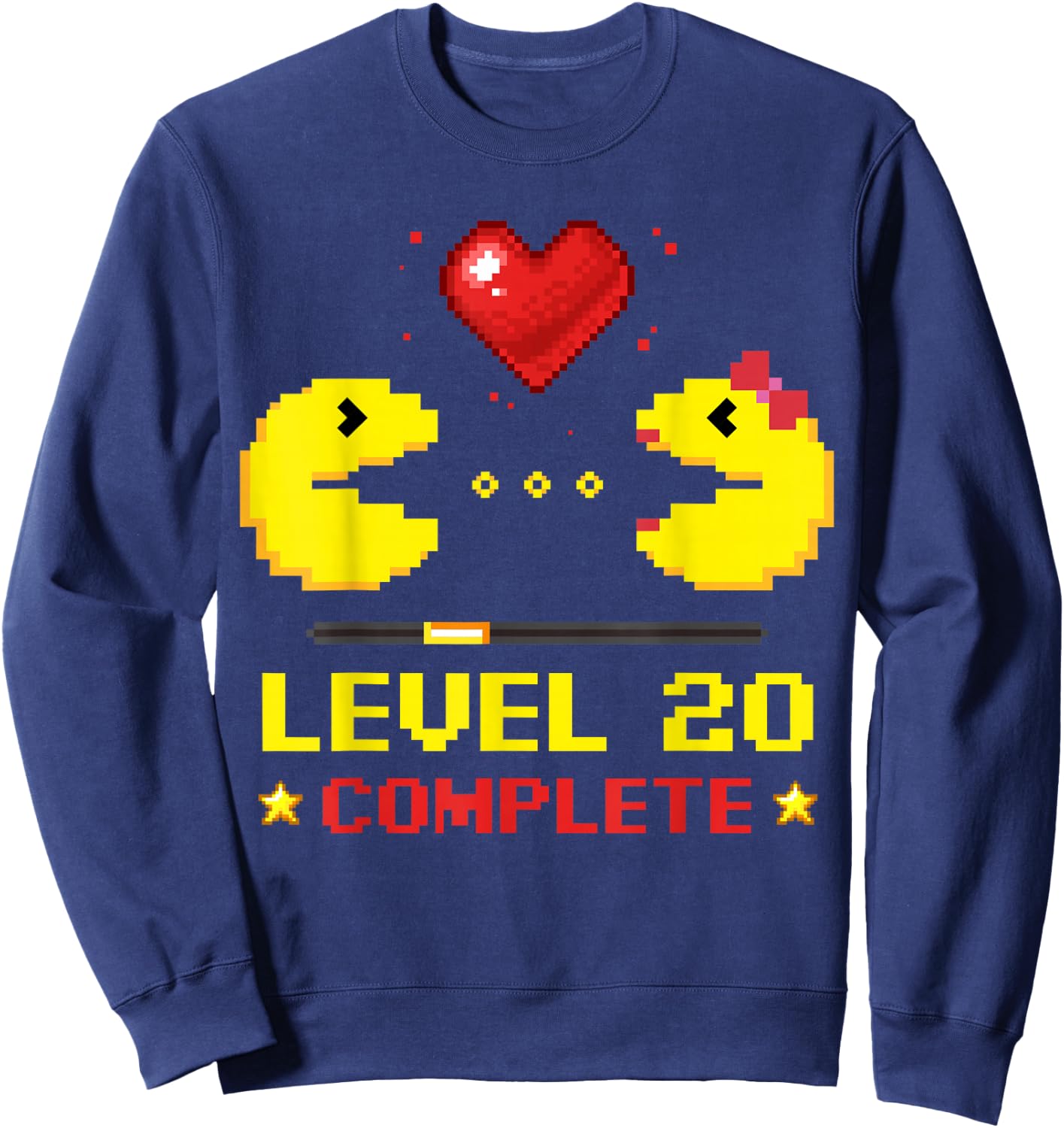 Level 20 Complete Gamers 20th Wedding Anniversary Valentines Sweatshirt - Sweatshirt | Navy