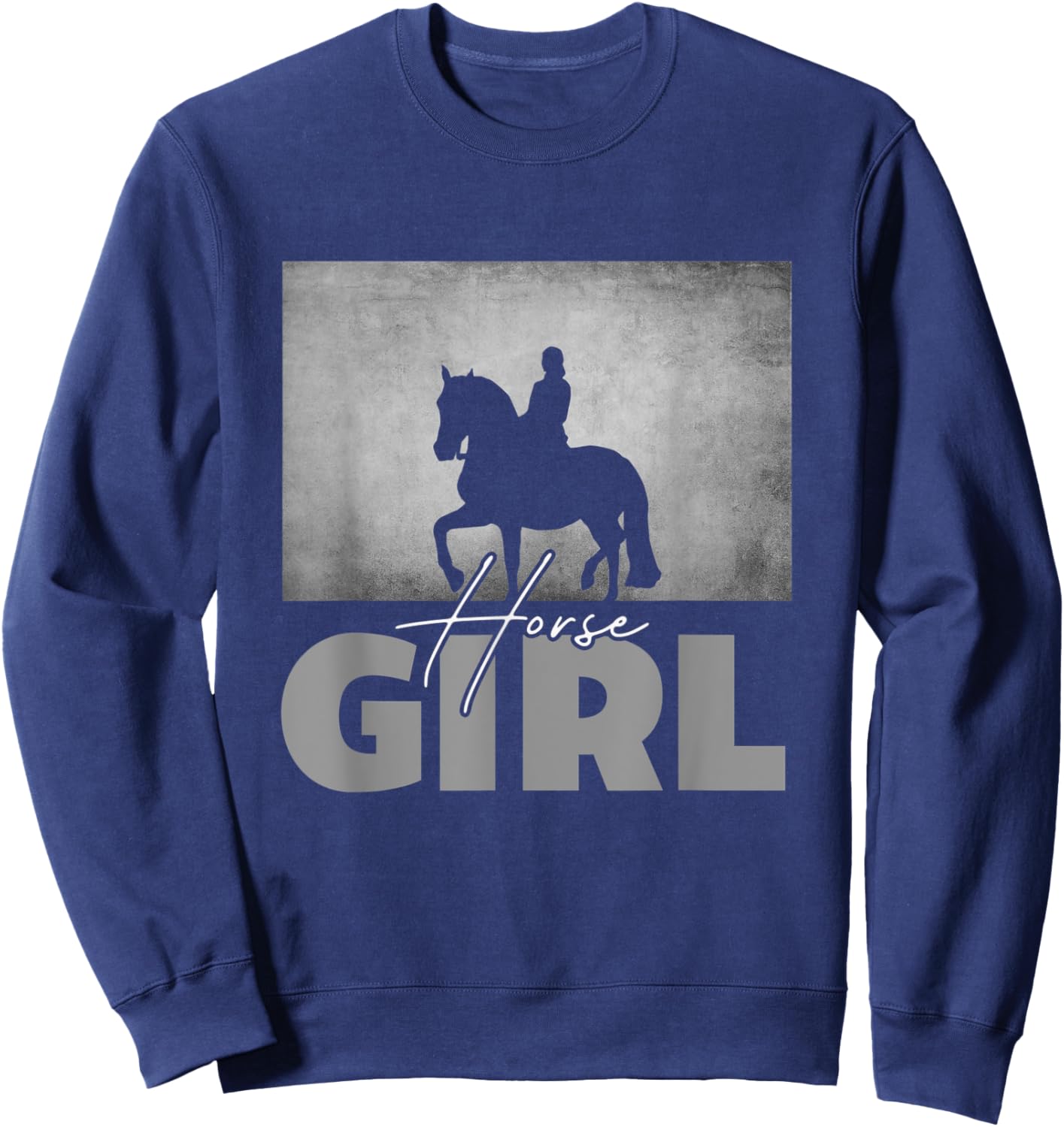 Horse Girl Horseback Riding Apparel - Horse Sweatshirt - Sweatshirt | Navy