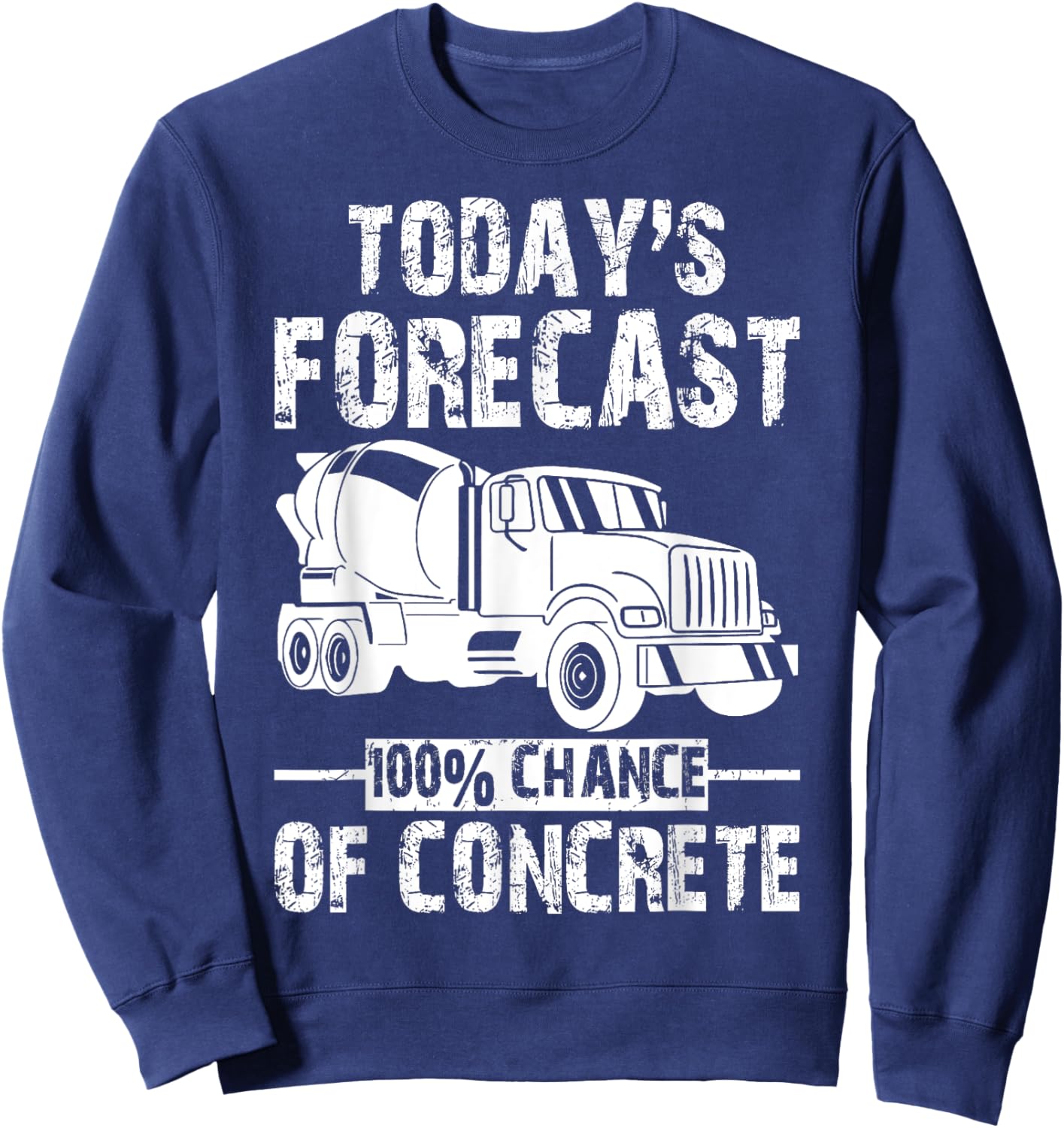 Retro Funny Concrete Worker Gift Construction Worker Gag Sweatshirt - Sweatshirt | Navy
