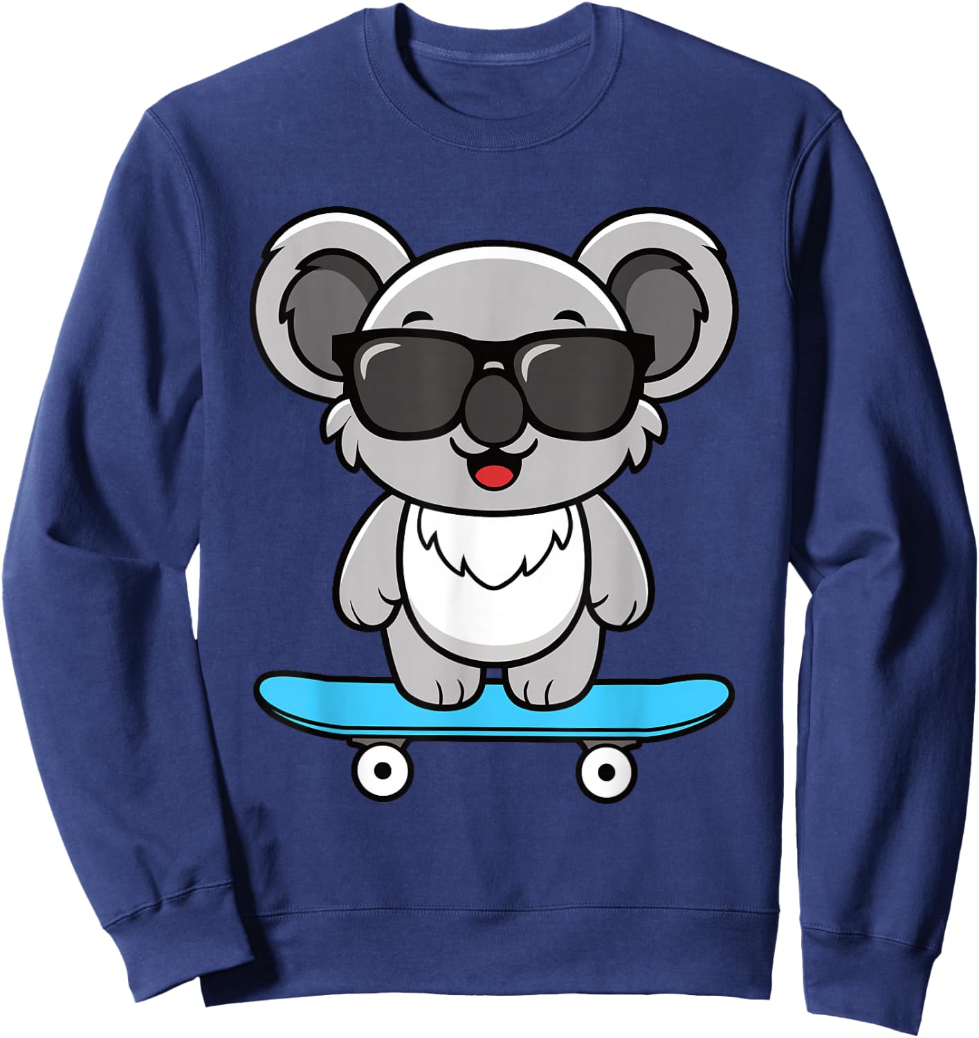 Funny Cool Koala Skateboard Boys Kids Sweatshirt - Sweatshirt | Navy