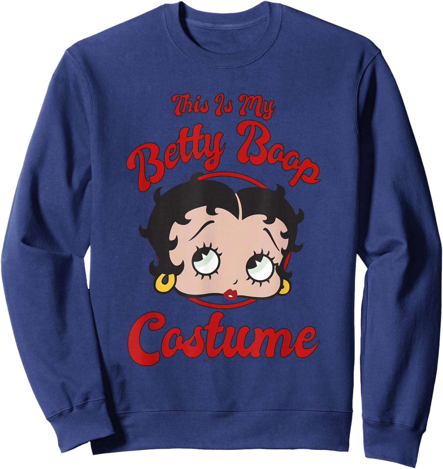 Betty Boop Halloween This is My Betty Boop Costume Sweatshirt - Sweatshirt | Navy