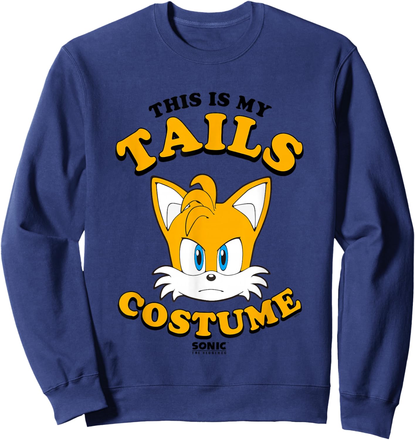 Sonic The Hedgehog Halloween This Is My Tails Costume Sweatshirt - Sweatshirt | Navy