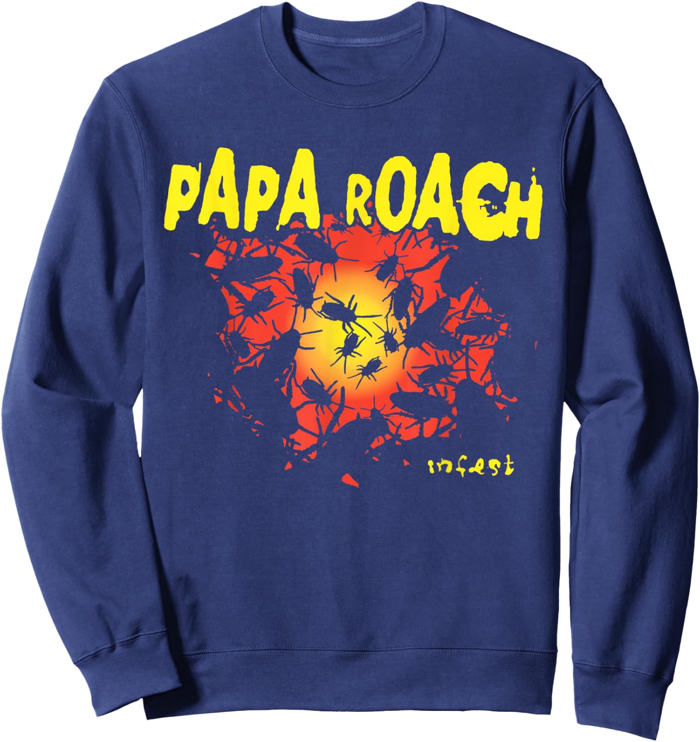Papa Roach - Official Merchandise - Infest Glow Sweatshirt - Sweatshirt | Navy