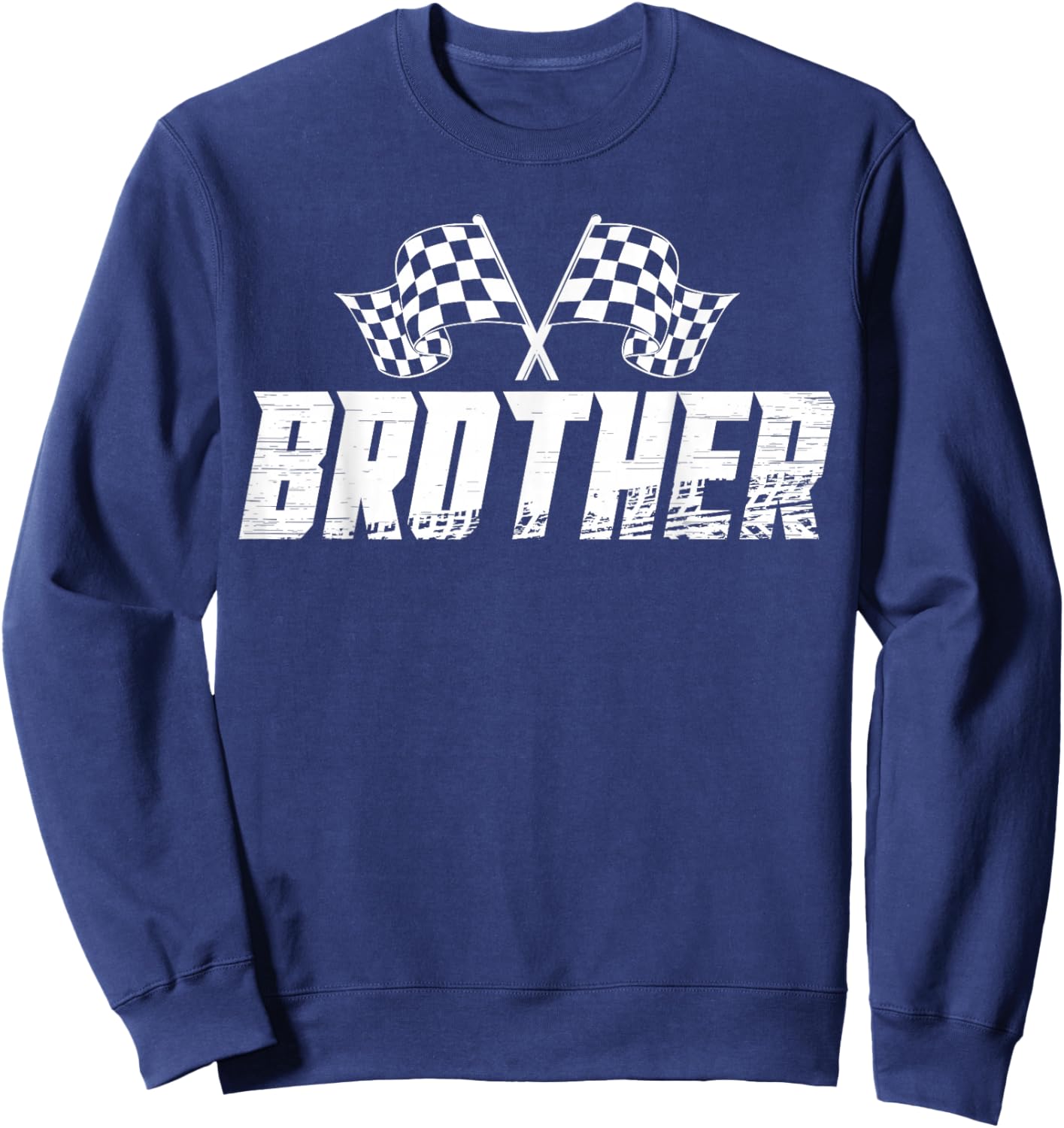 Brother Pit Crew Family Racing Birthday Race Car Sweatshirt - Sweatshirt | Navy