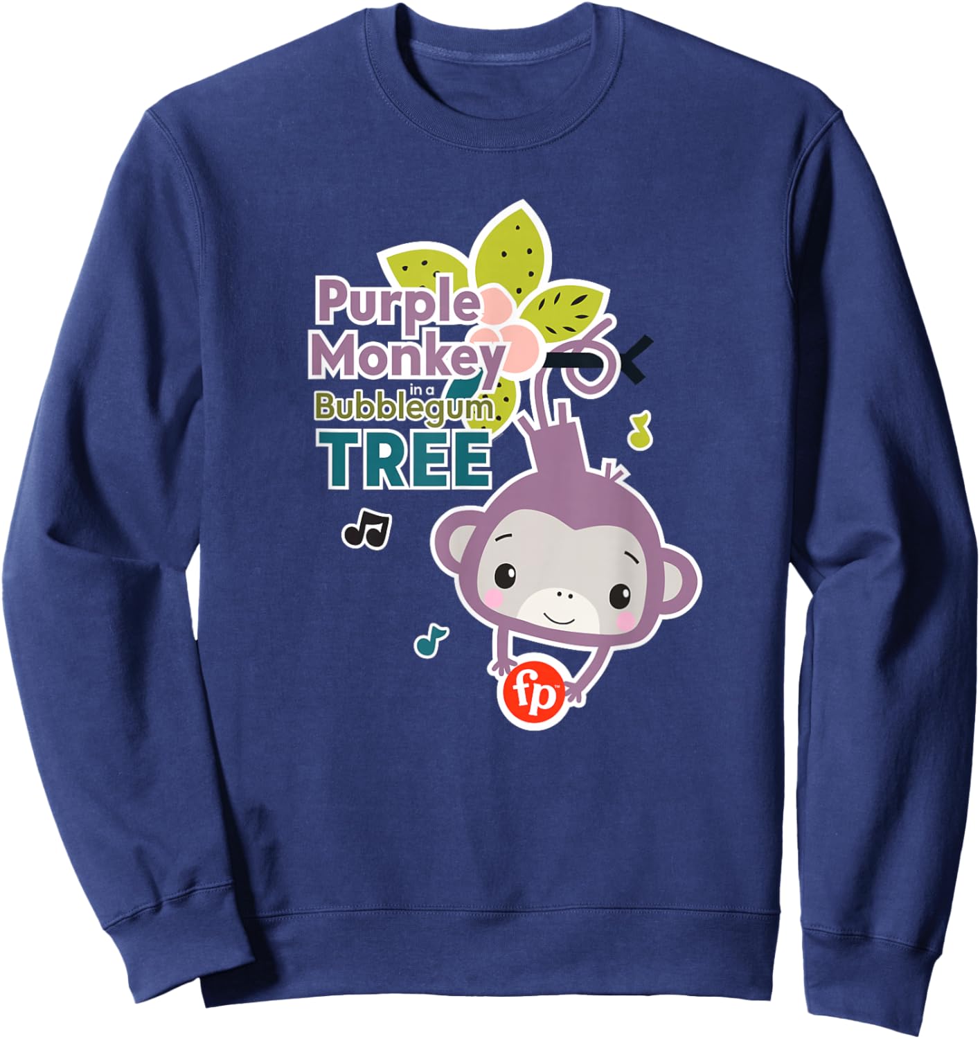 Fisher-Price Purple Monkey Bubblegum Tree Sweatshirt - Sweatshirt | Navy