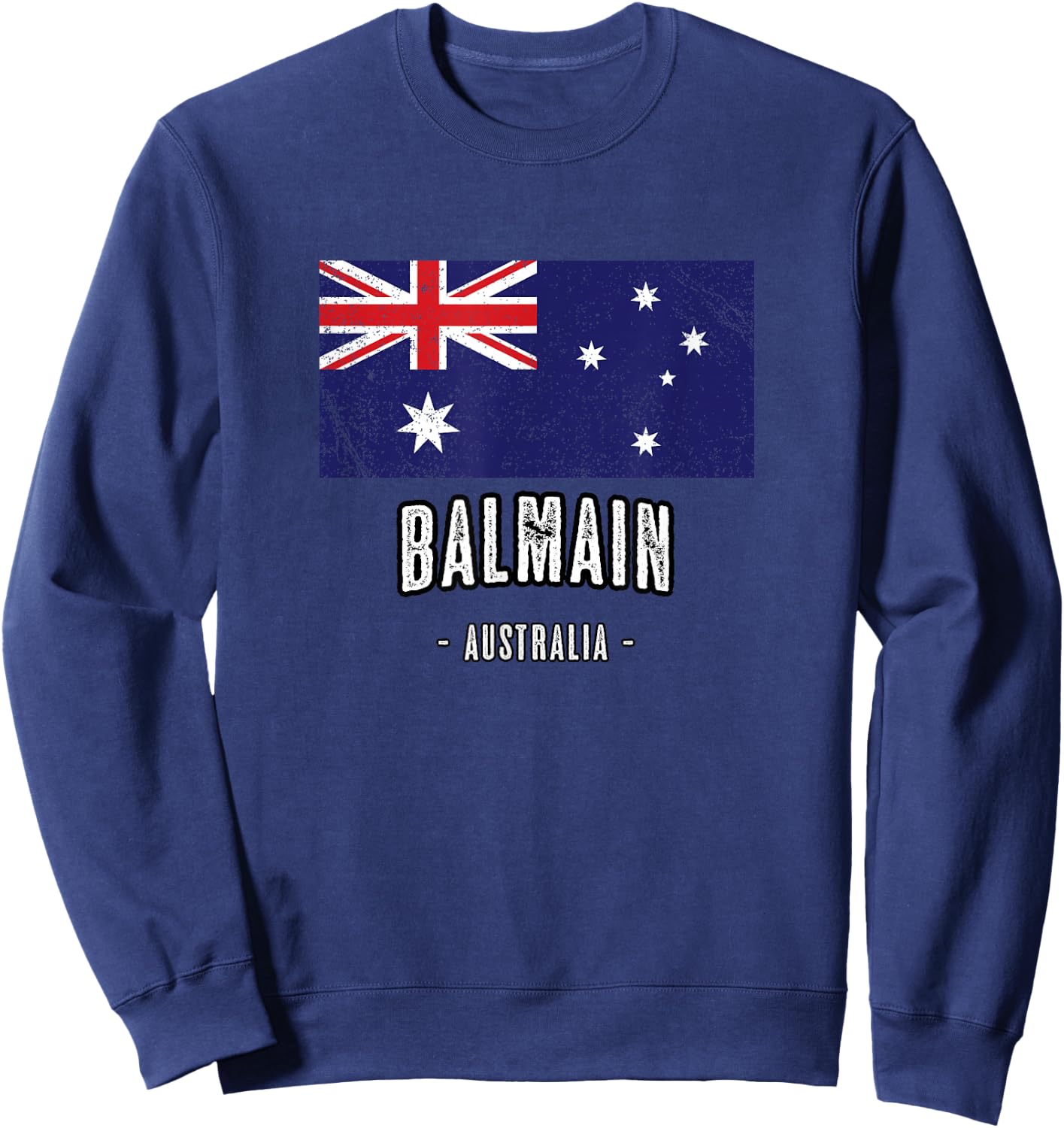 City of Balmain, Australia | AU Australian Flag Sweatshirt - Sweatshirt | Navy