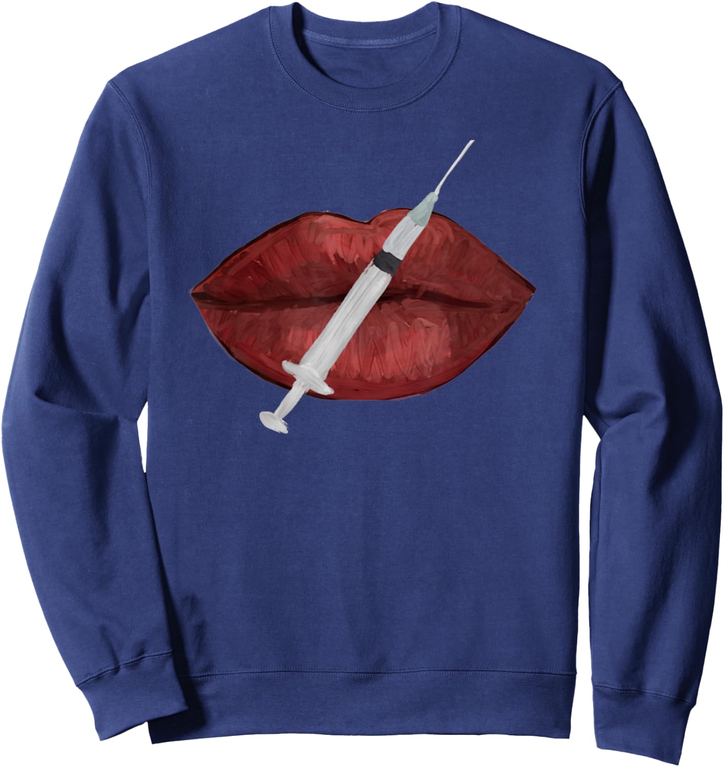 Nurse injector lip filler injections cosmetics Sweatshirt - Sweatshirt | Navy