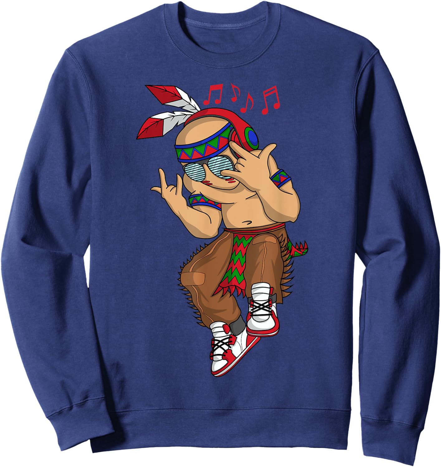 Dancing Indian Urban Men Cool Hip Hop Music Clothes Gift Sweatshirt - Sweatshirt | Navy