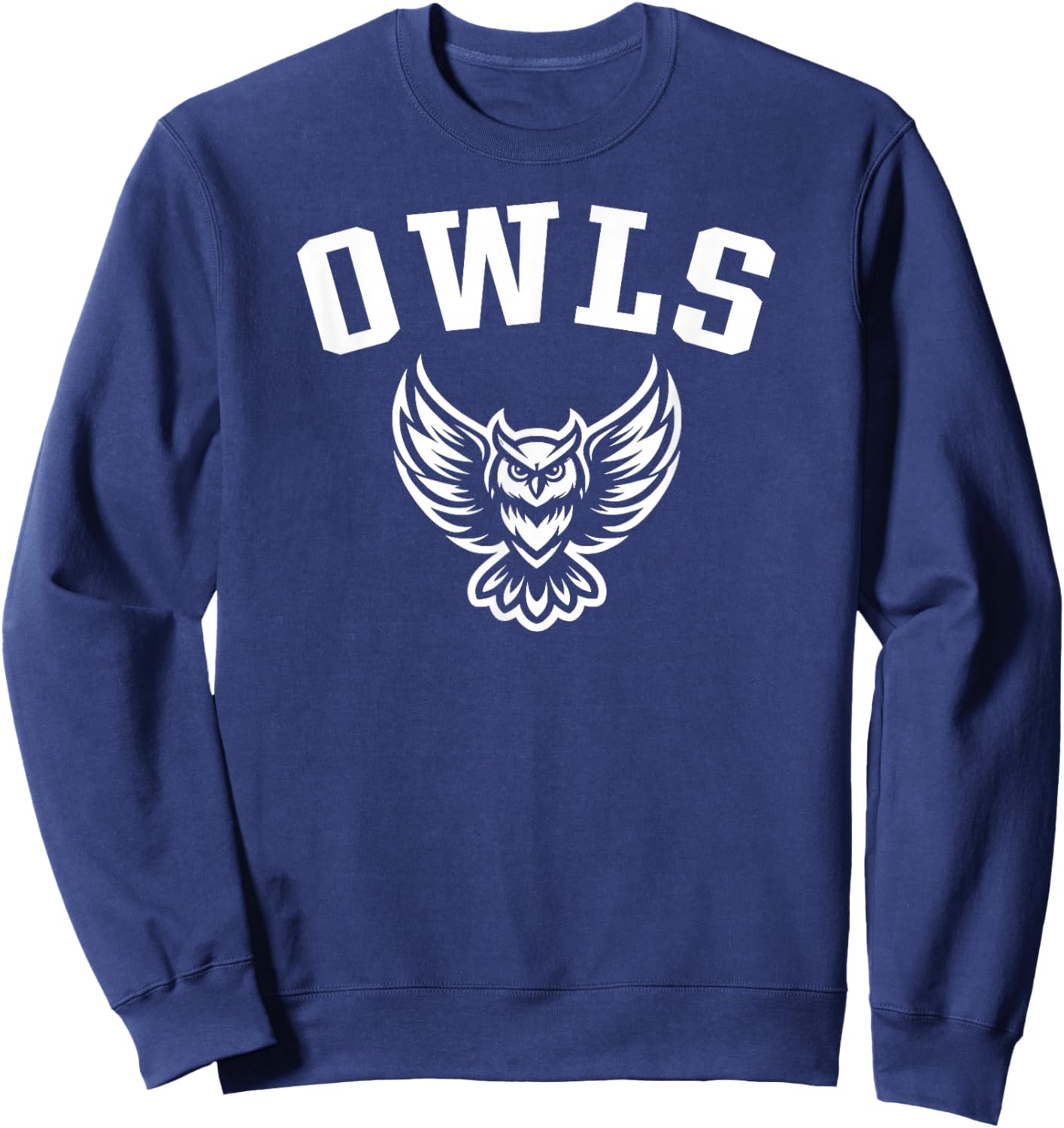 Owls Mascot for Youth Teams Players and Fans Sweatshirt - Sweatshirt | Navy