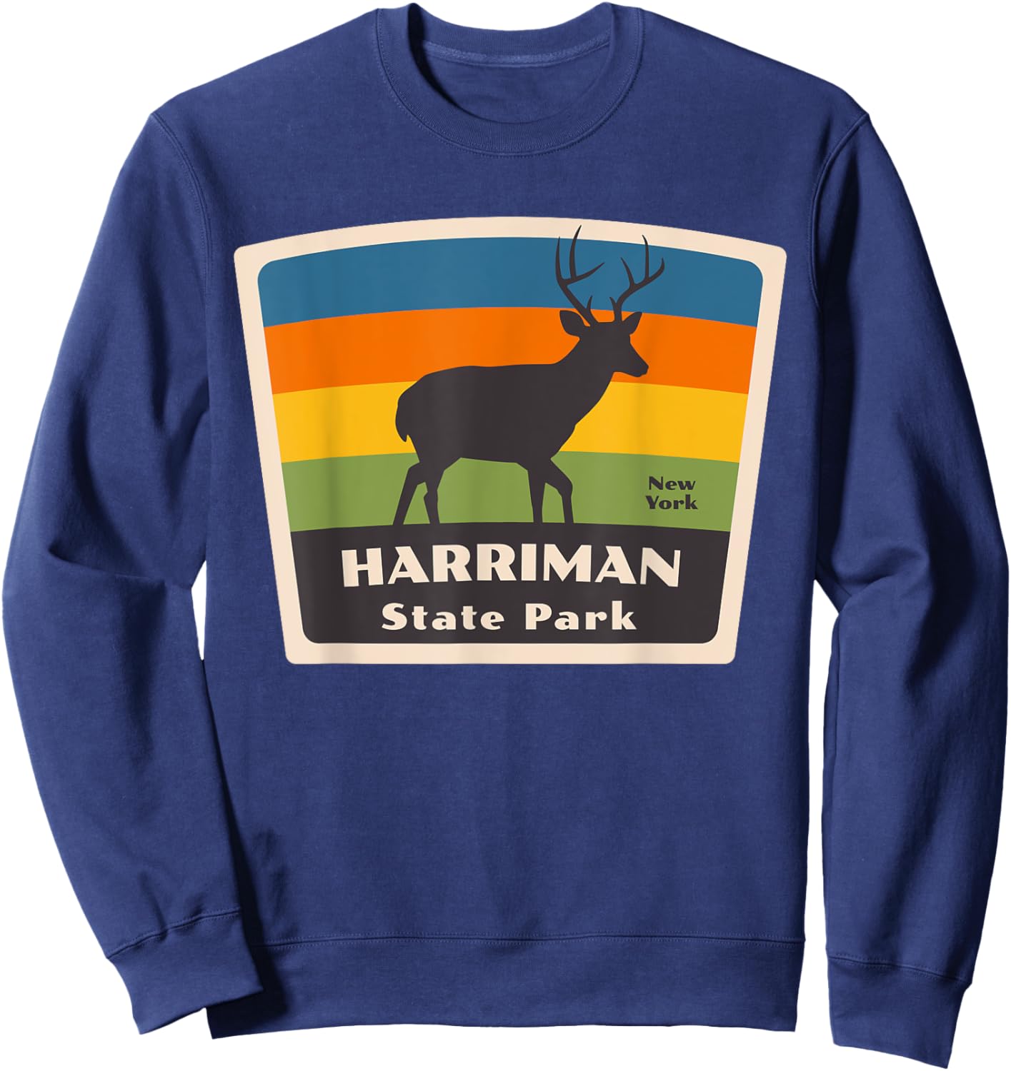 Harriman State Park New York Deer NY Souvenir Vacation Sweatshirt - Sweatshirt | Navy