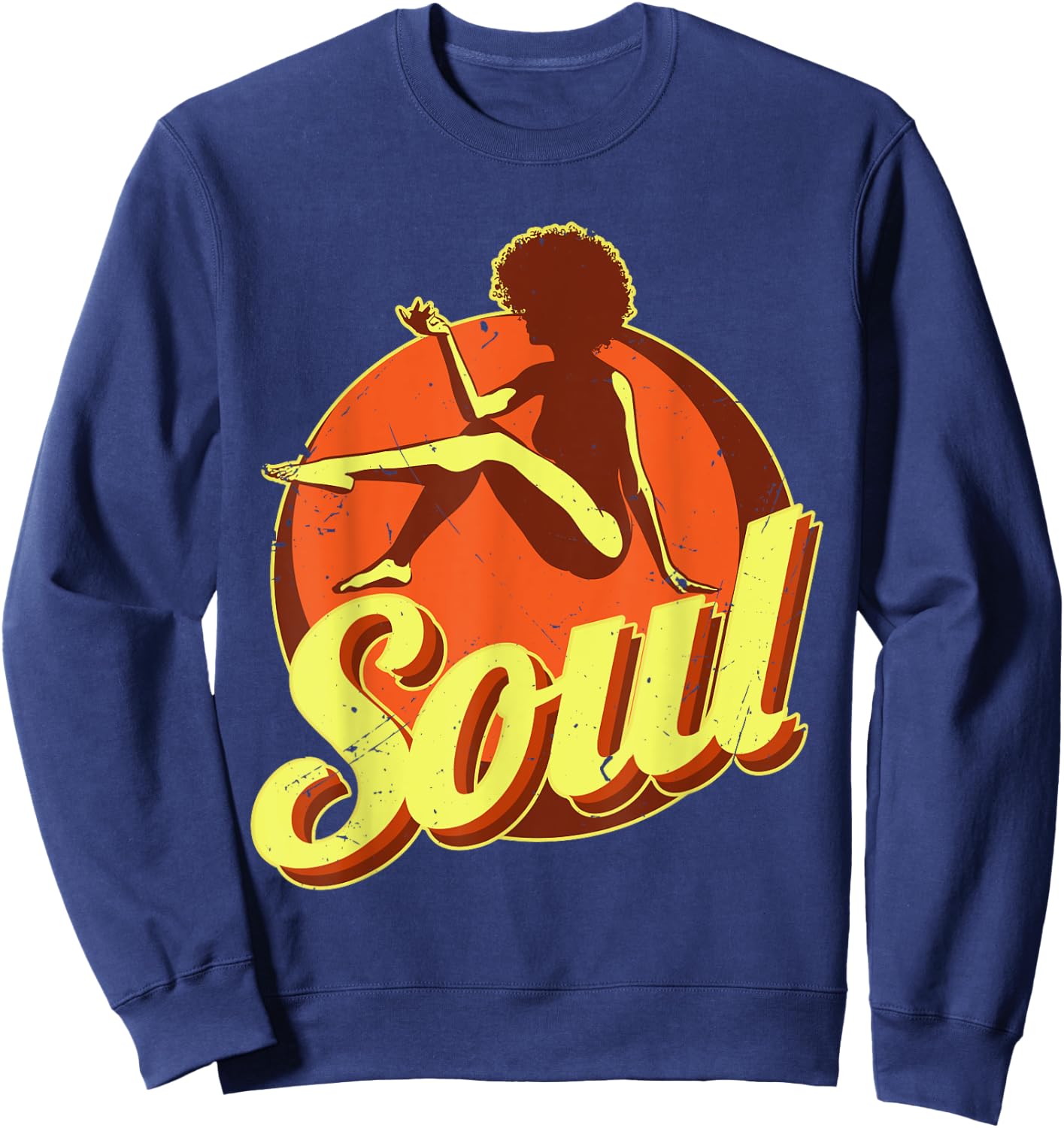 Funk Shirt Vintage 70s costume for Music Lovers | Rare Soul Sweatshirt - Sweatshirt | Navy
