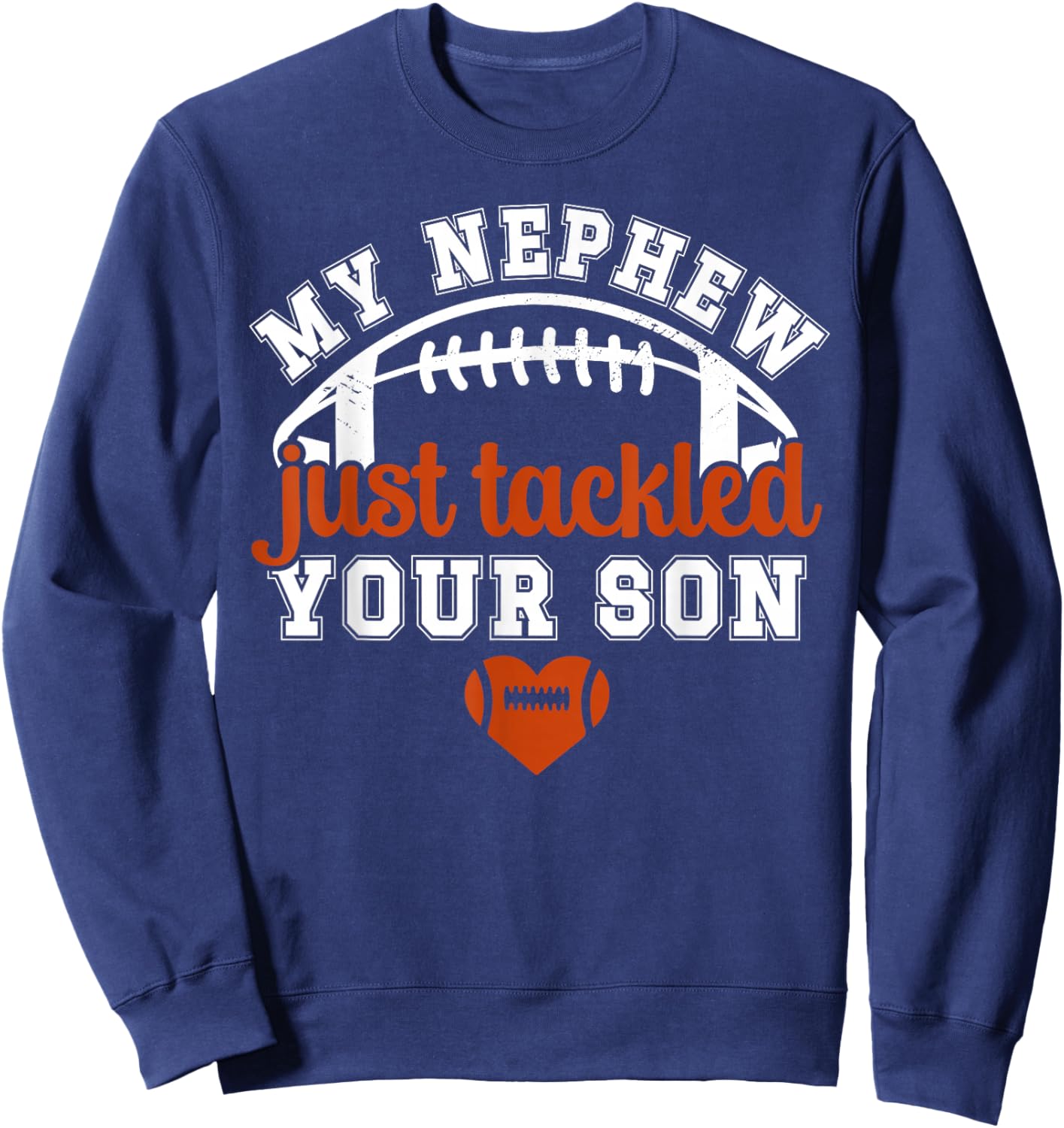 My Nephew Football Aunt Of A Football Player Auntie Sweatshirt - Sweatshirt | Navy