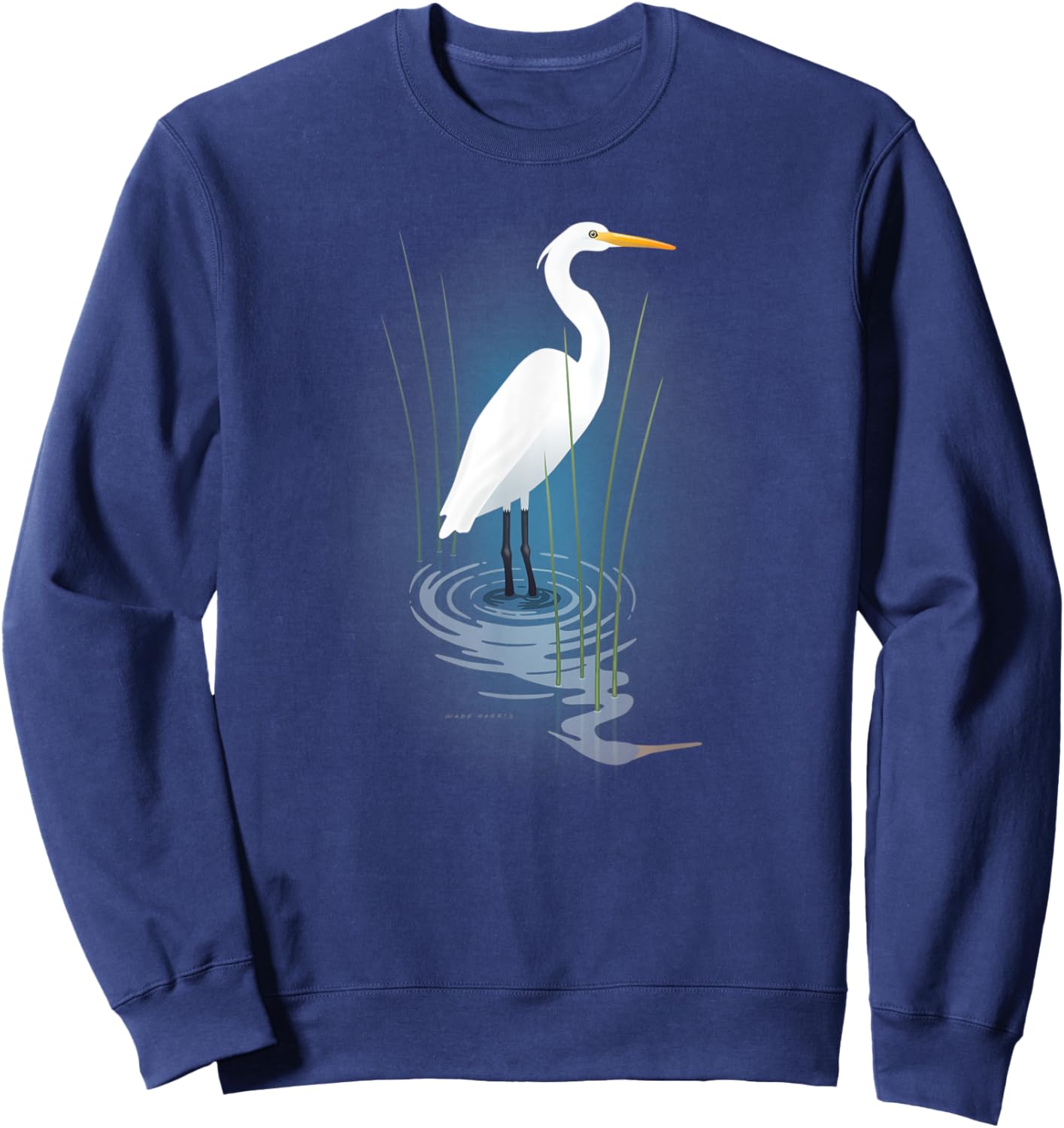 Snowy Egret Sweatshirt - Sweatshirt | Navy