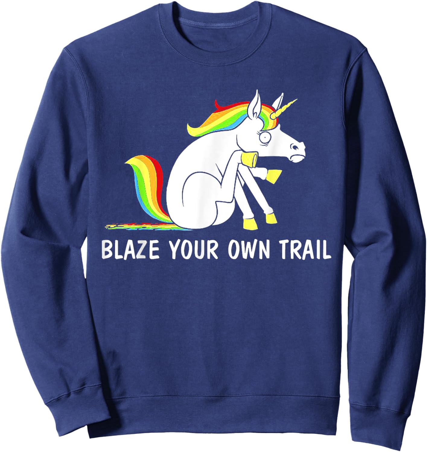 Blaze Your Own Trail Unicorn Sweatshirt - Sweatshirt | Navy