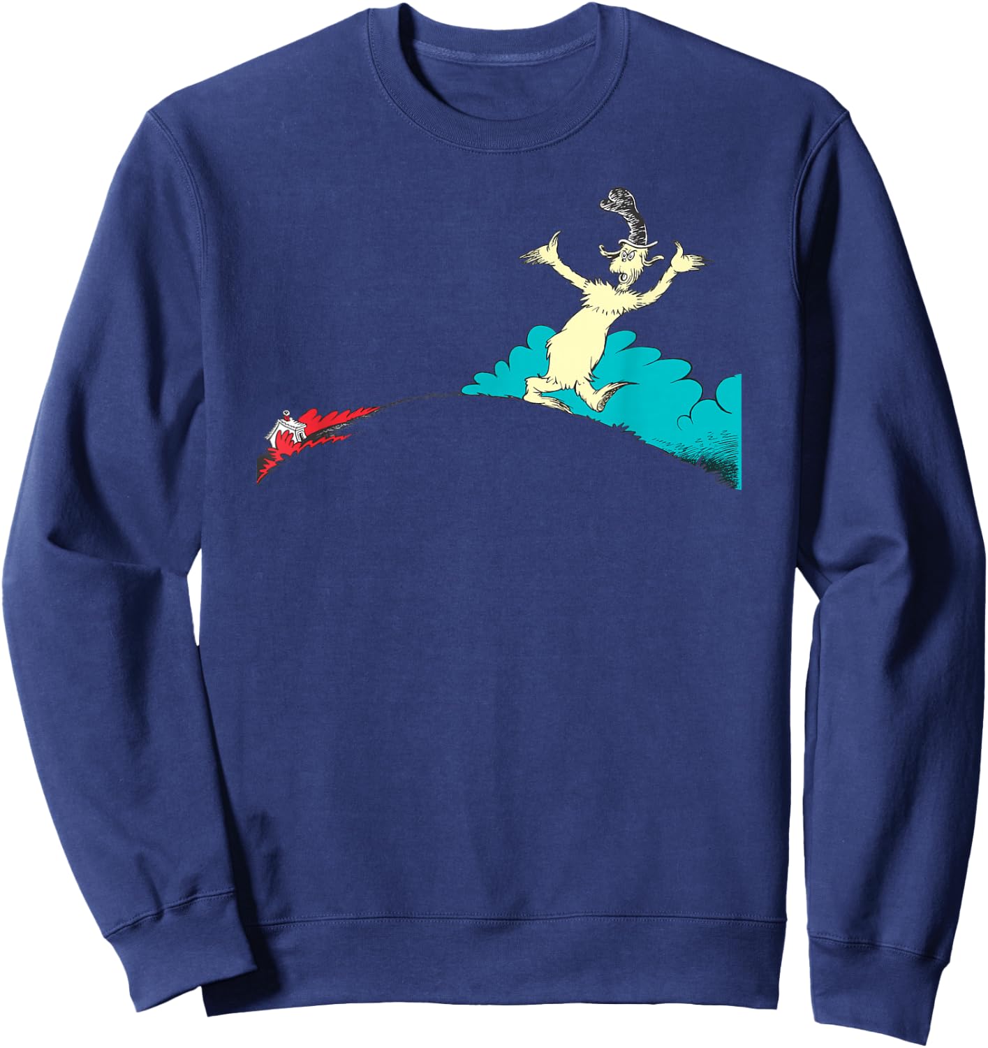 Dr. Seuss Green Eggs and Ham I Do Not Like Them In A House Sweatshirt - Sweatshirt | Navy