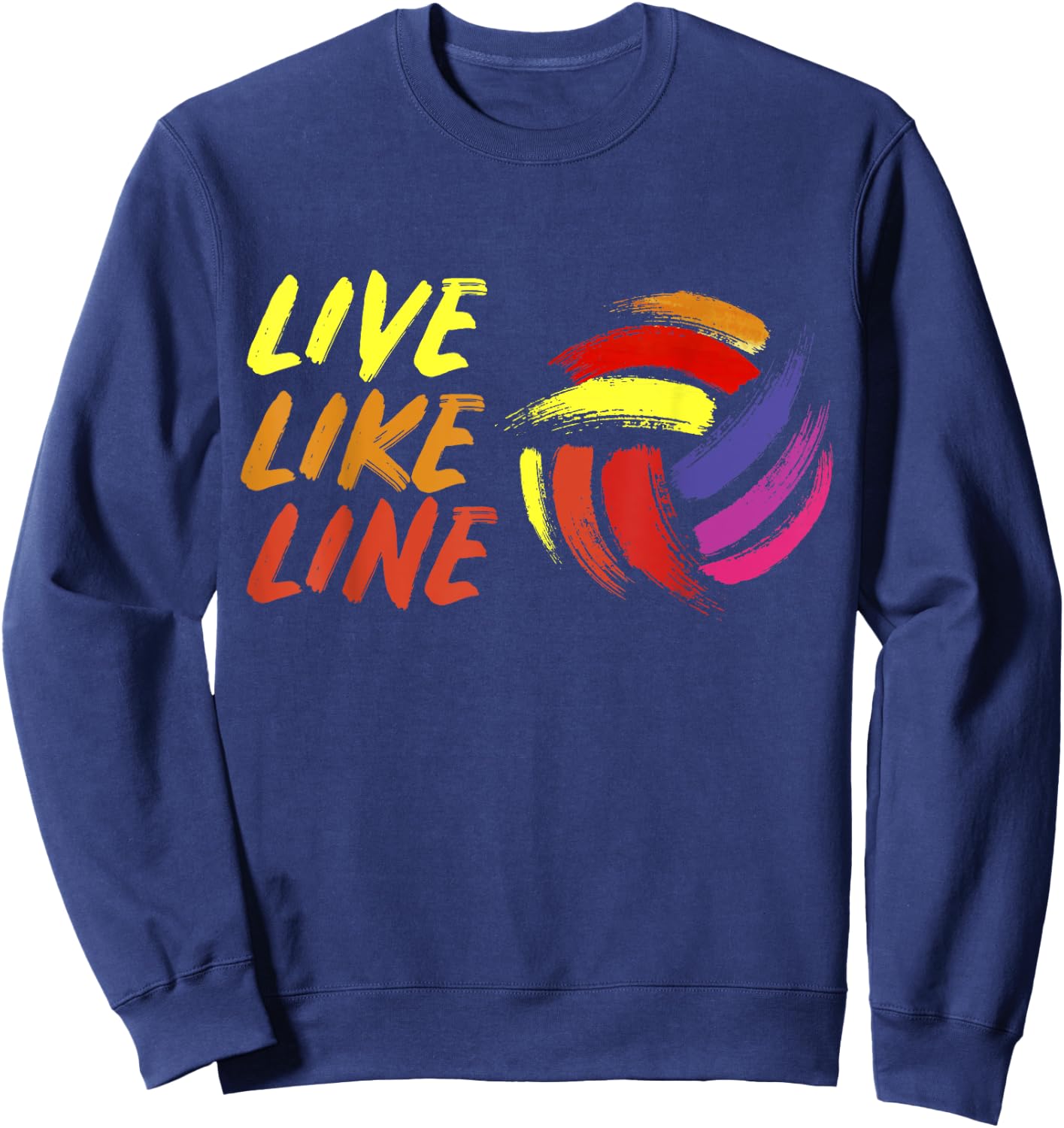 Live Like Line Volleyball Shirt, Volleyball , Sports Sweatshirt - Sweatshirt | Navy