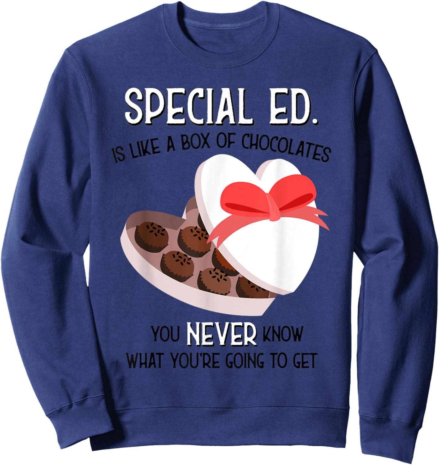 Special Ed School Teacher T shirt Valentine s Day Gift Kids Sweatshirt - Sweatshirt | Navy