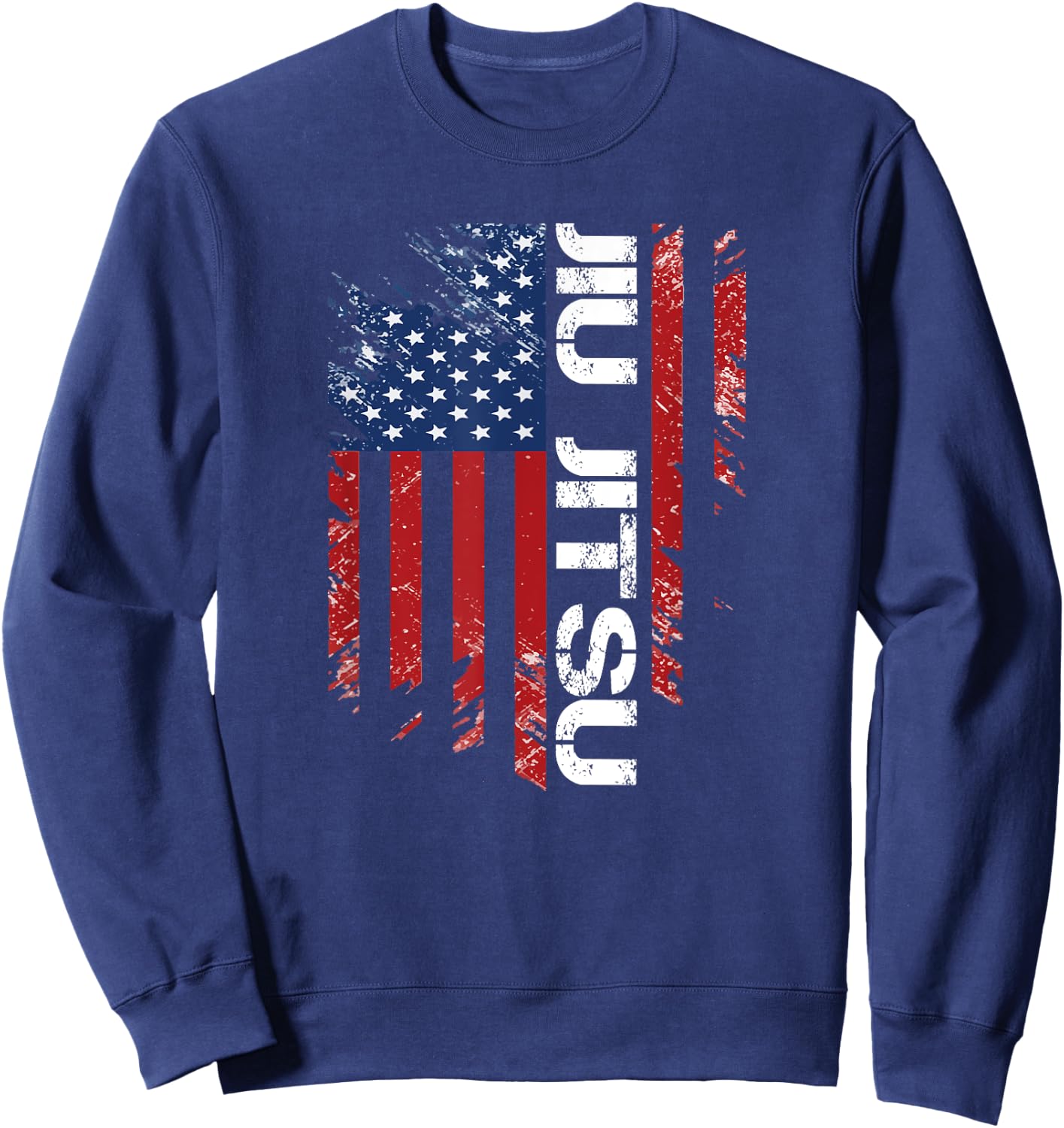 Vintage American USA Flag Brazilian jiu jitsu belts Shirt Women Kids Men Sweatshirt - Sweatshirt | Navy