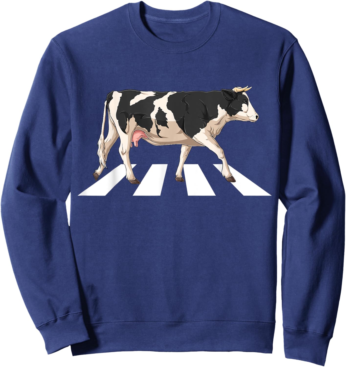 Funny Crosswalk Cows Farming farm Cow Girl Boy Women Men Kid Sweatshirt - Sweatshirt | Navy