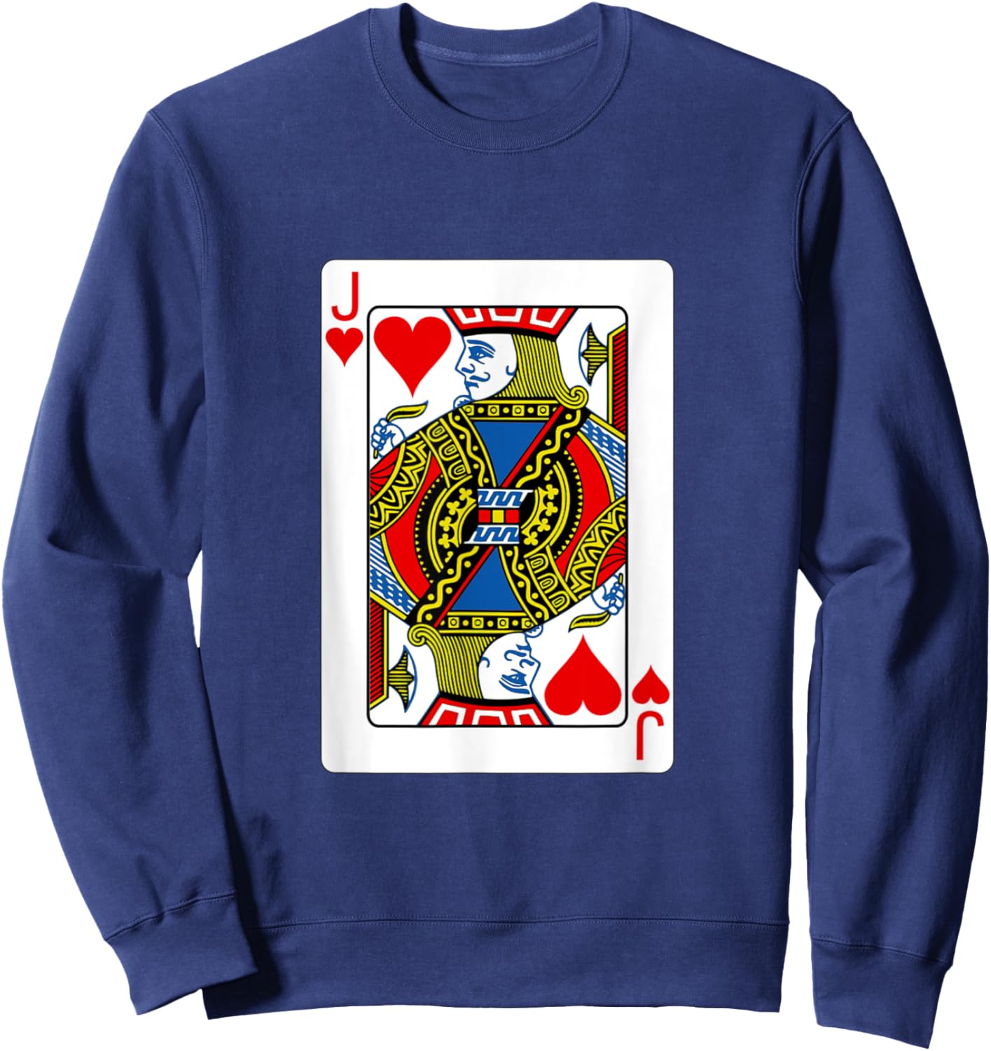 funny halloween shirt 2025 Jack Playing Card Costume fun Sweatshirt - Sweatshirt | Navy