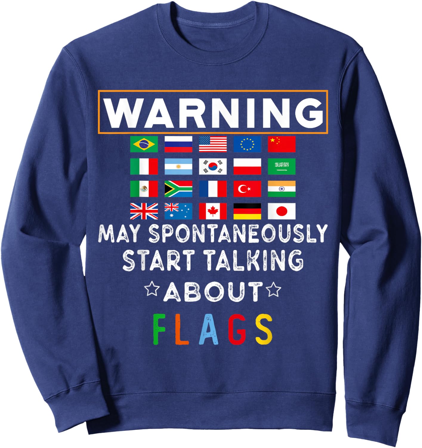 Love Flag Collector Vexillology - Vexillologist Gift Sweatshirt - Sweatshirt | Navy