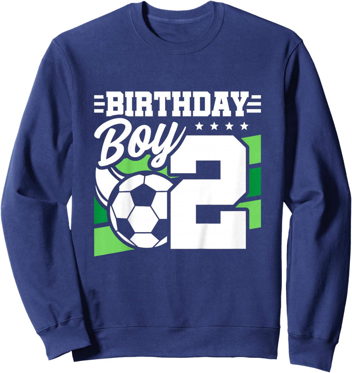 Kids Soccer Birthday Party - 2 Year Old Boy - 2nd Birthday Sweatshirt - Sweatshirt | Navy
