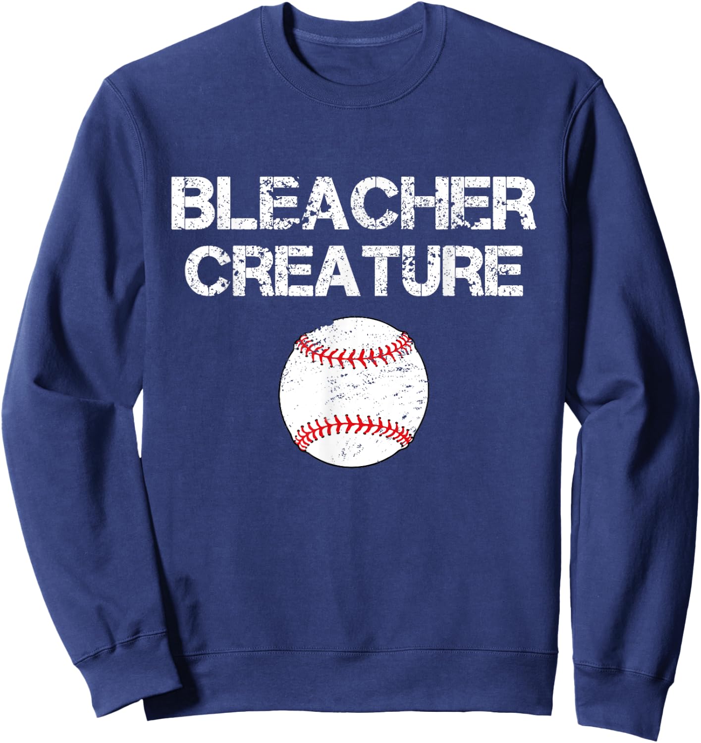 Bleacher Creature Meme Vintage New York Baseball Sweatshirt - Sweatshirt | Navy