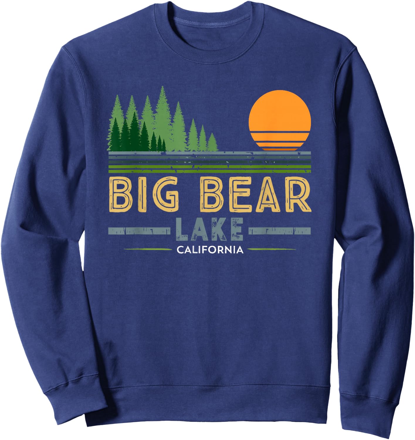 Vintage Big Bear Lake California Sweatshirt - Sweatshirt | Navy
