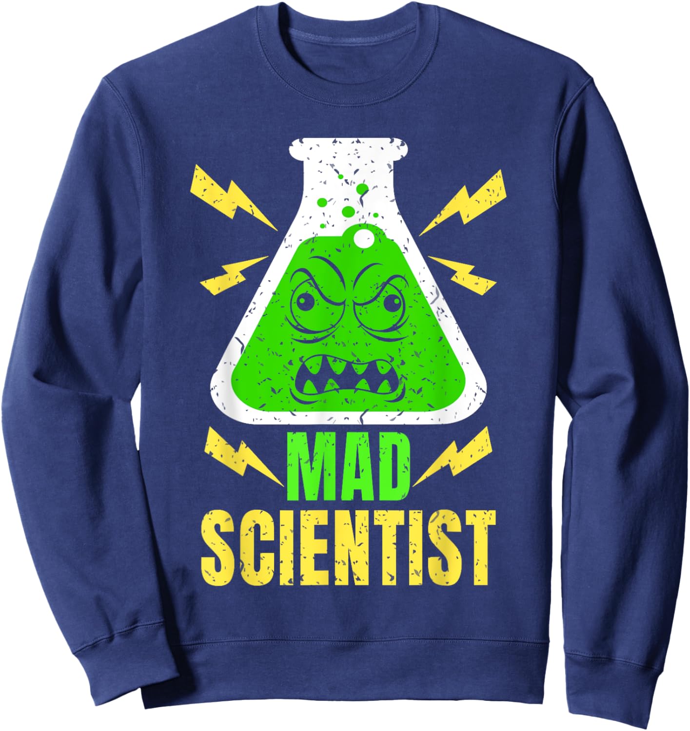 Mad Scientist Shirt Kids Youth Adult Science Teacher Funny Sweatshirt - Sweatshirt | Navy