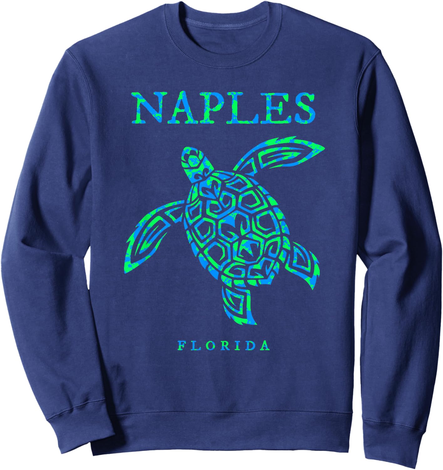 Naples Florida Sea Turtle Boys Girls Toddler Sweatshirt - Sweatshirt | Navy