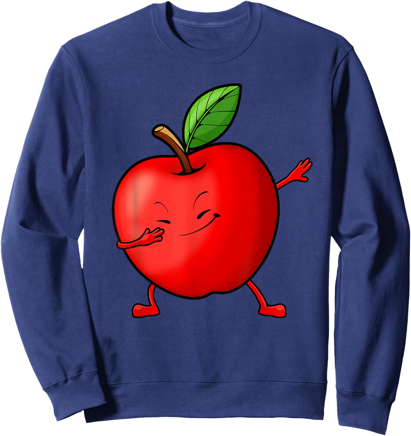 Apple Design For Boys Kids Toddler Fruit Apple Picking Apple Sweatshirt - Sweatshirt | Navy