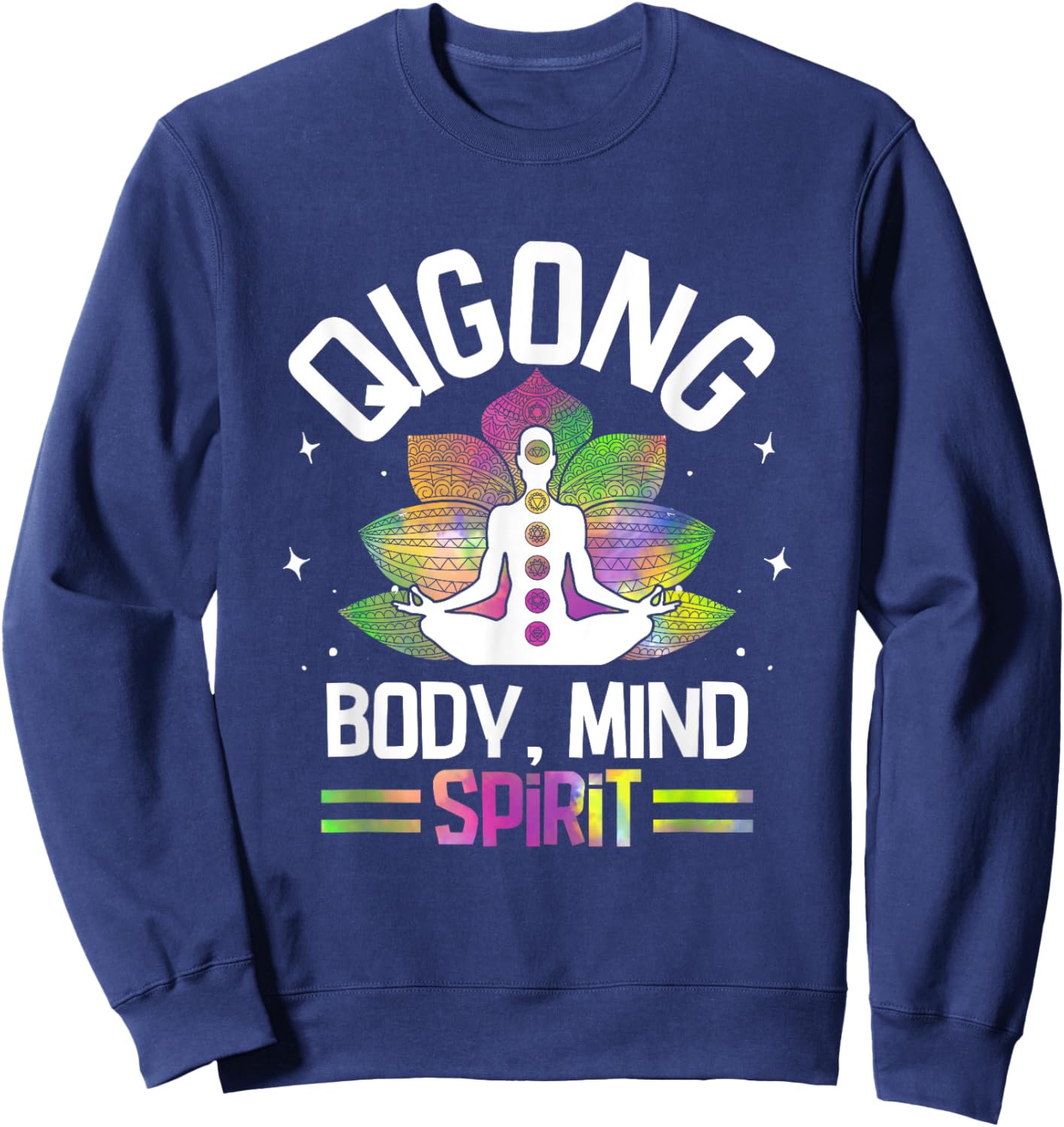 Body Mind Spirit Qigong Chinese Meditation Sweatshirt - Sweatshirt | Navy