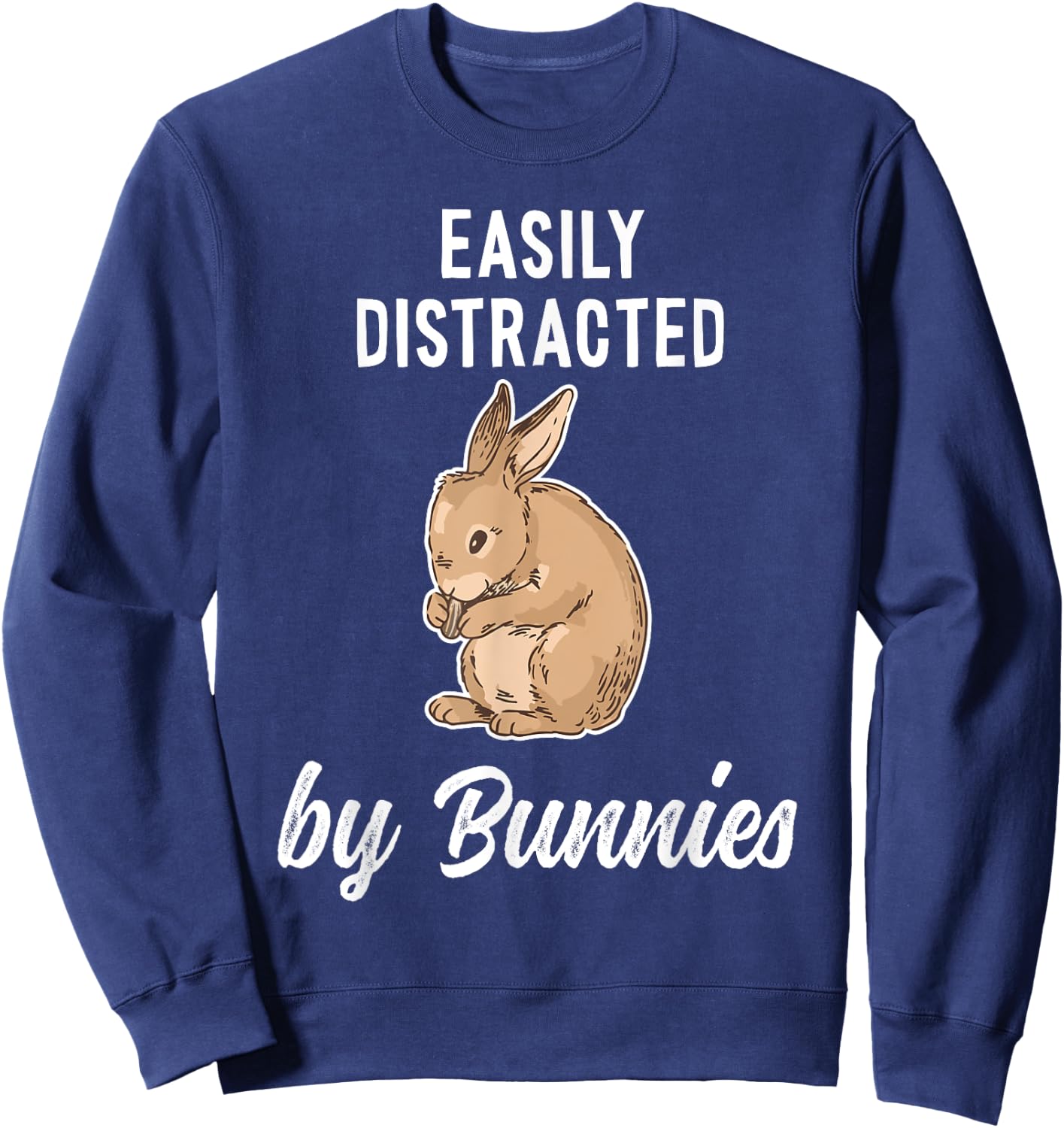 Funny & Happy Easter Bunny & Rabbit Sweatshirt - Sweatshirt | Navy