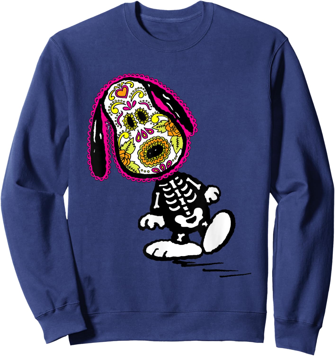 Peanuts Cinco De Mayo Skeleton Snoopy Sweatshirt - Sweatshirt | Navy