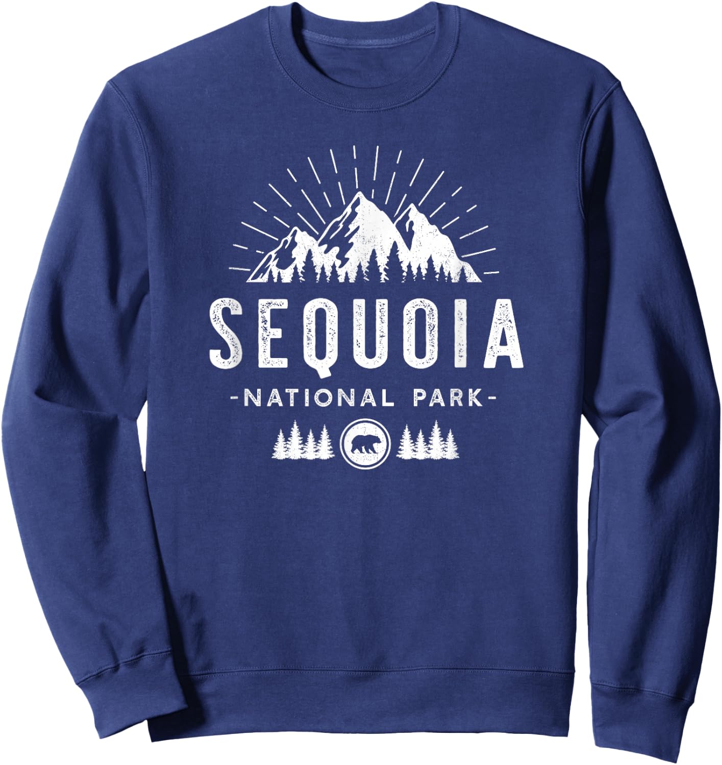 Sequoia National Park - Retro hiking vacation gift Sweatshirt - Sweatshirt | Navy