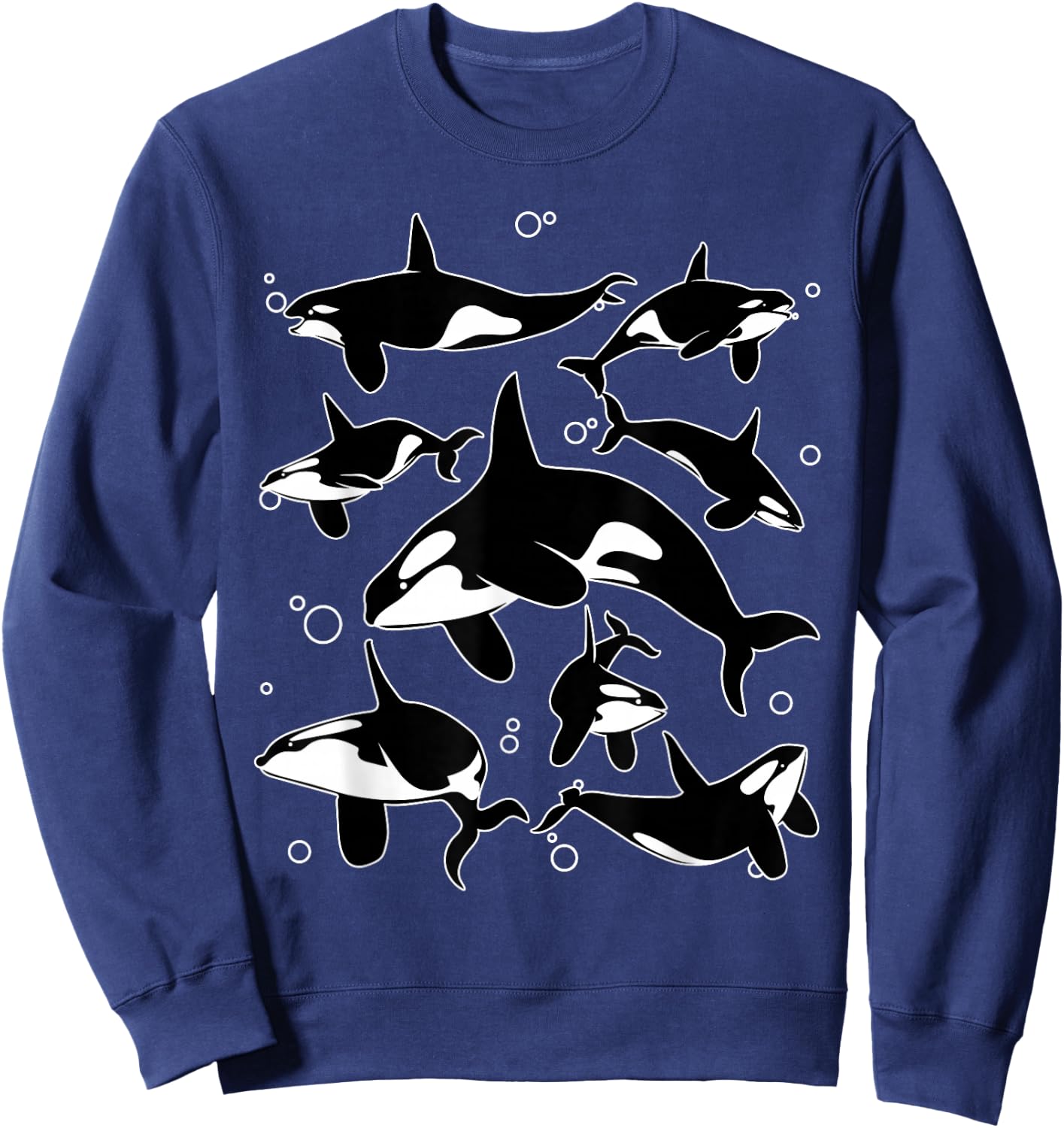 Funny Orca Design Women Killer Whales Orca Lover Sweatshirt - Sweatshirt | Navy