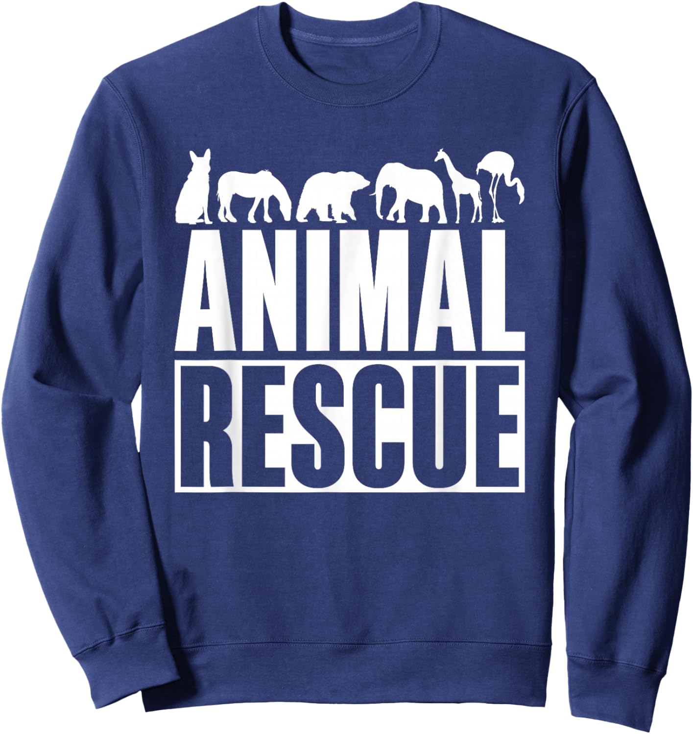 Animal Rescue Save Rescuing Animals Animal Sweatshirt - Sweatshirt | Navy