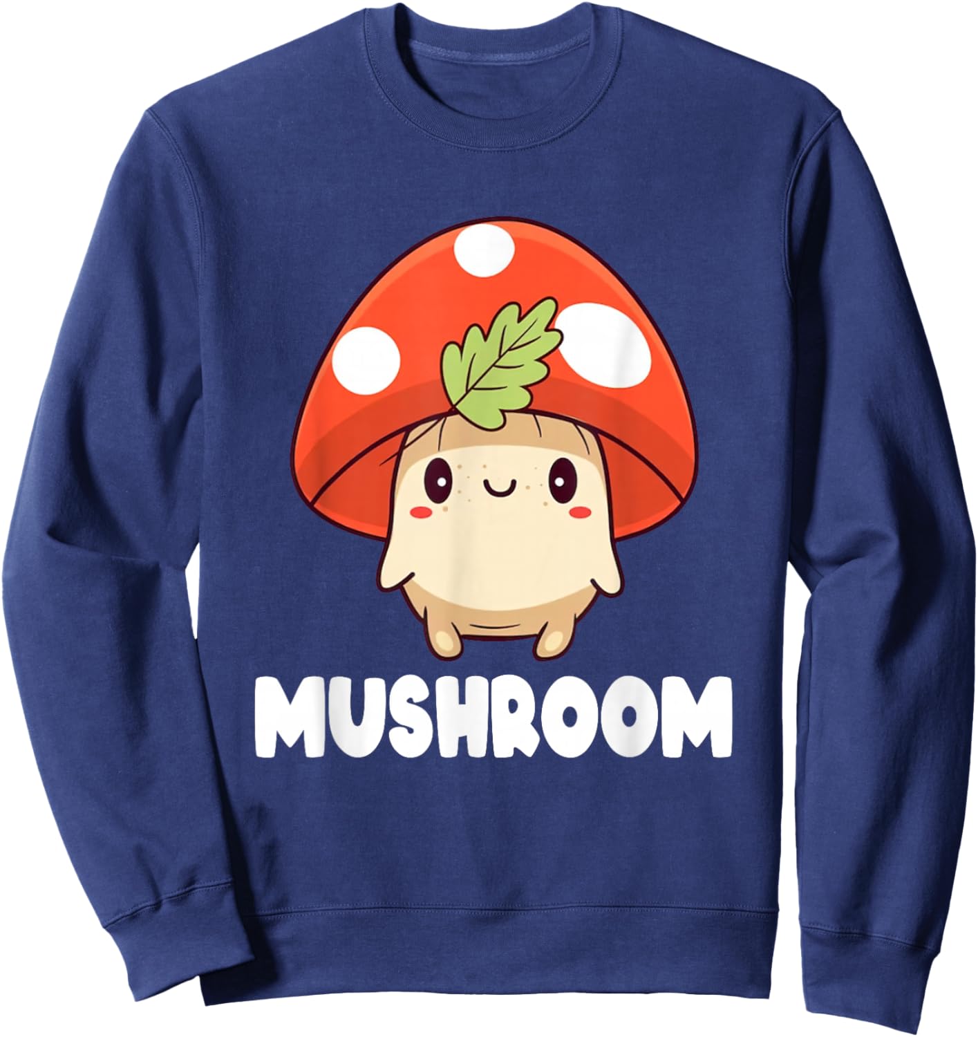 Kids Mushroom Shirt For Boys Or Girls | Cute Mushroom Gift Sweatshirt - Sweatshirt | Navy